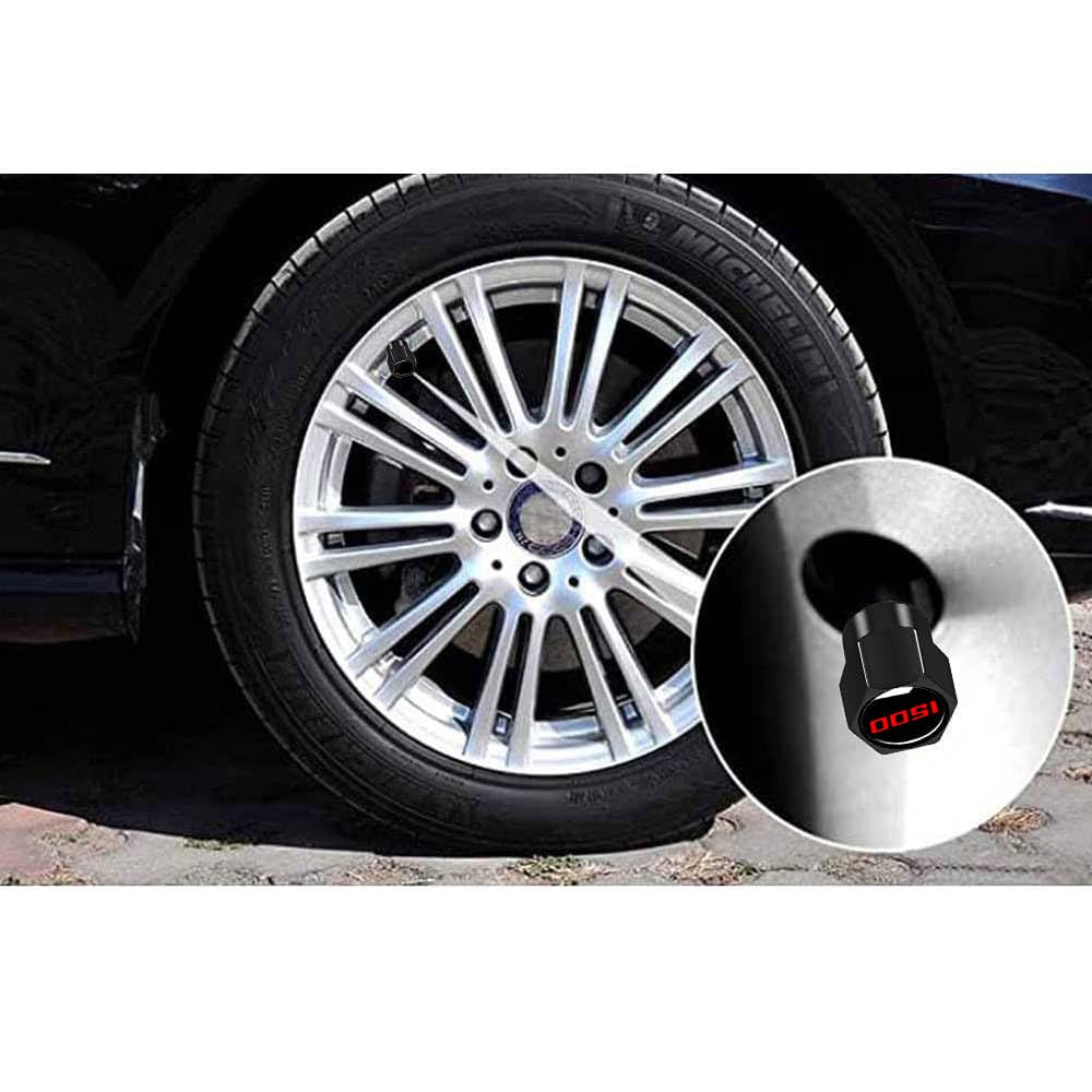 4Pcs Tire Valve Stem Caps Explosion Valve Cover Aluminum Alloy Compatible With Dodge Ram 1500 Chevy Silverado Gmc Sierra 1500