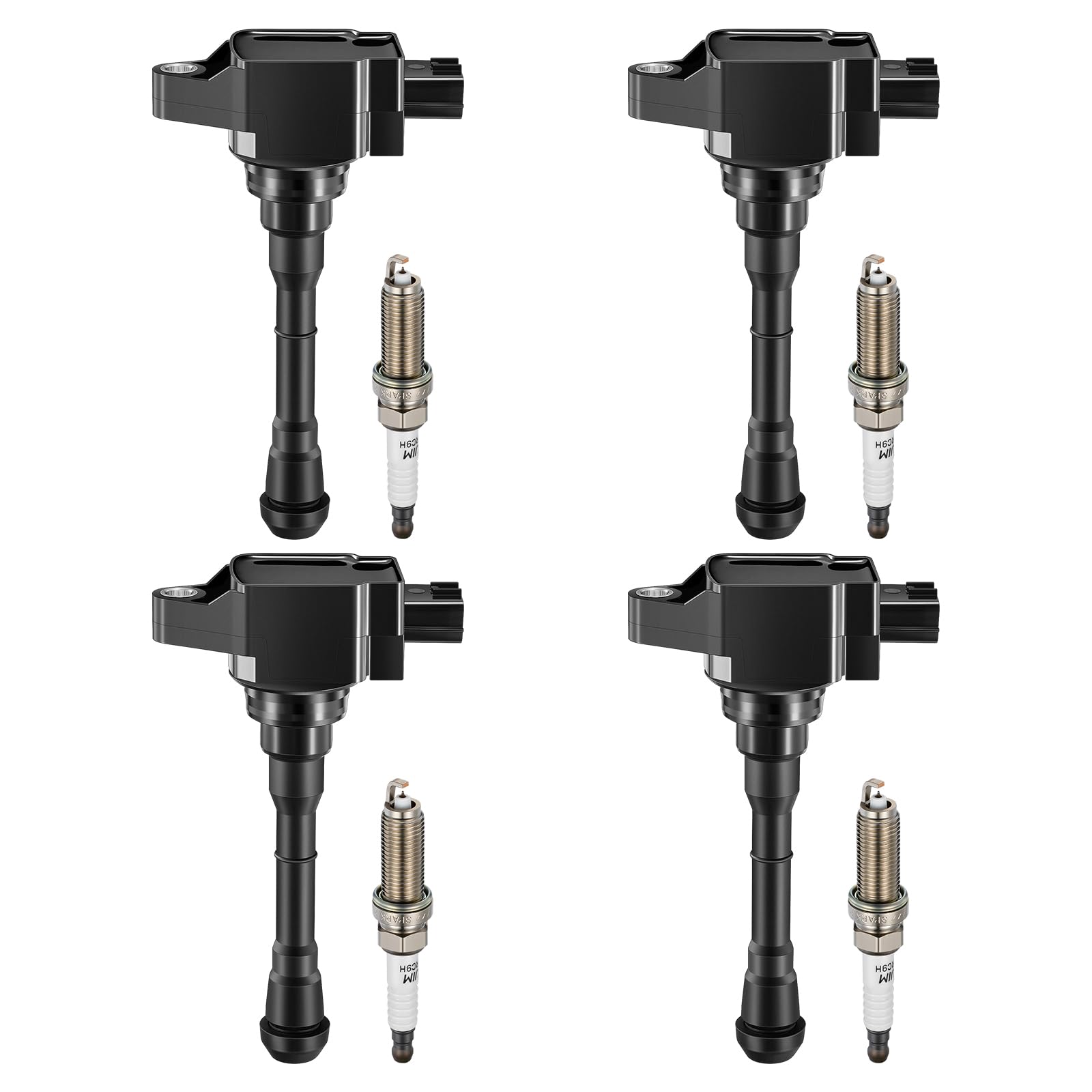 Bdfhyk Ignition Coil Pack Uf659 And Iridium Spark Plugs 91215 Compatible With Nissan Juke 2011-2017 1.6L L4 Replacement For Gn10
