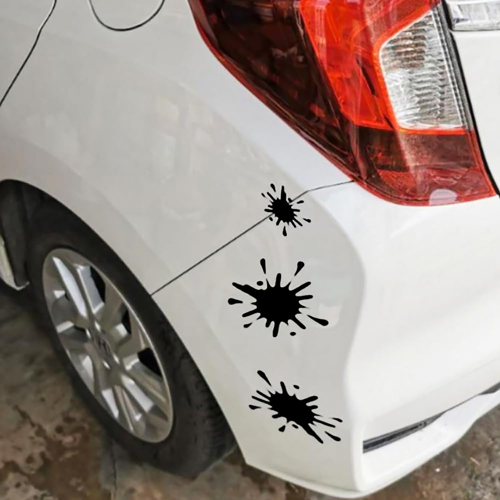 JSCARLIFE Mud Splatter Pattern Car Sticker, Self-Adhesive Vinyl Graphics Decals for Car/Truck, Universal Car Hood Body Side Rear
