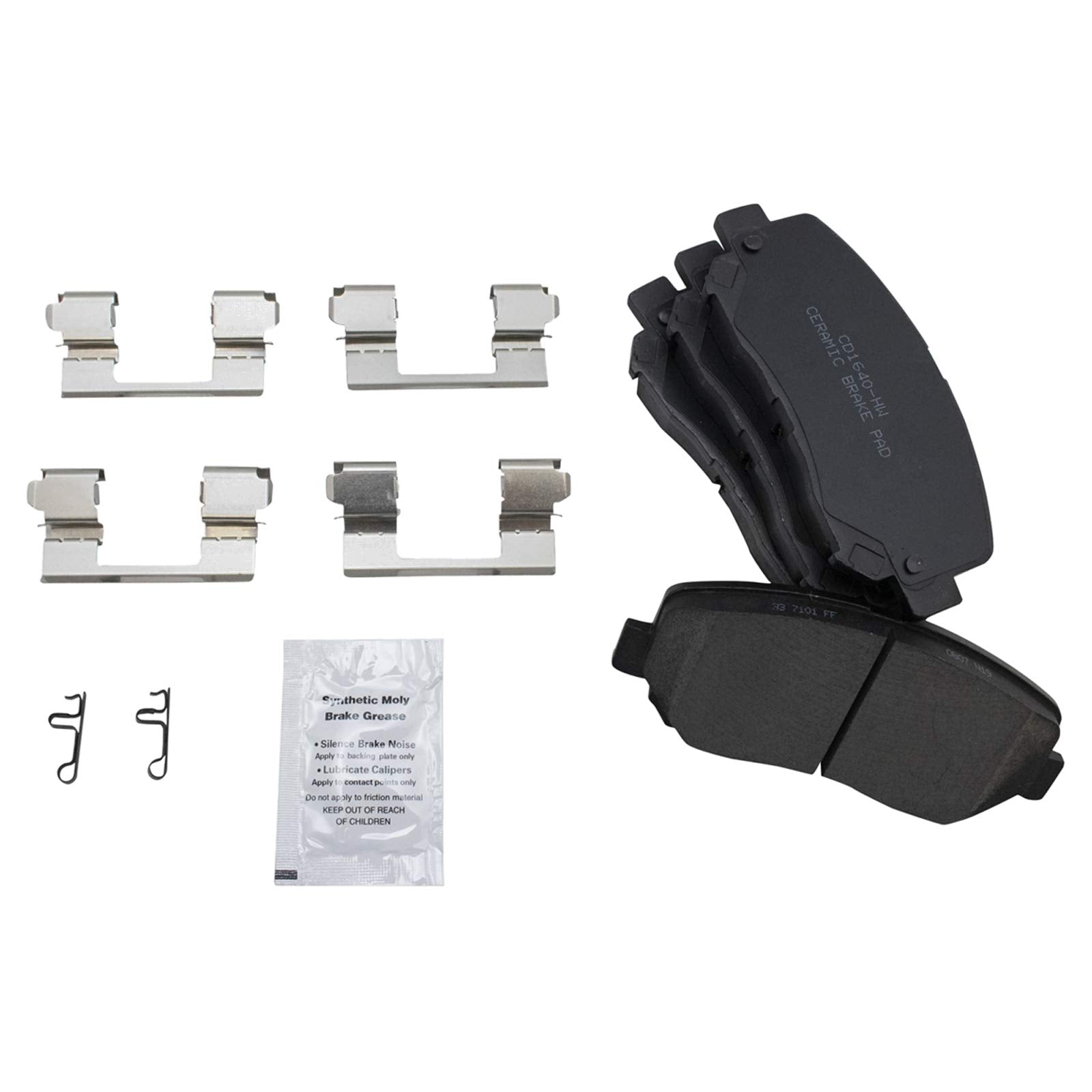 Trq Front And Rear Brake Pad & Rotor Kit Brake Pads Brake Rotor Ceramic Compatible With 2013-2016 Dodge Dart