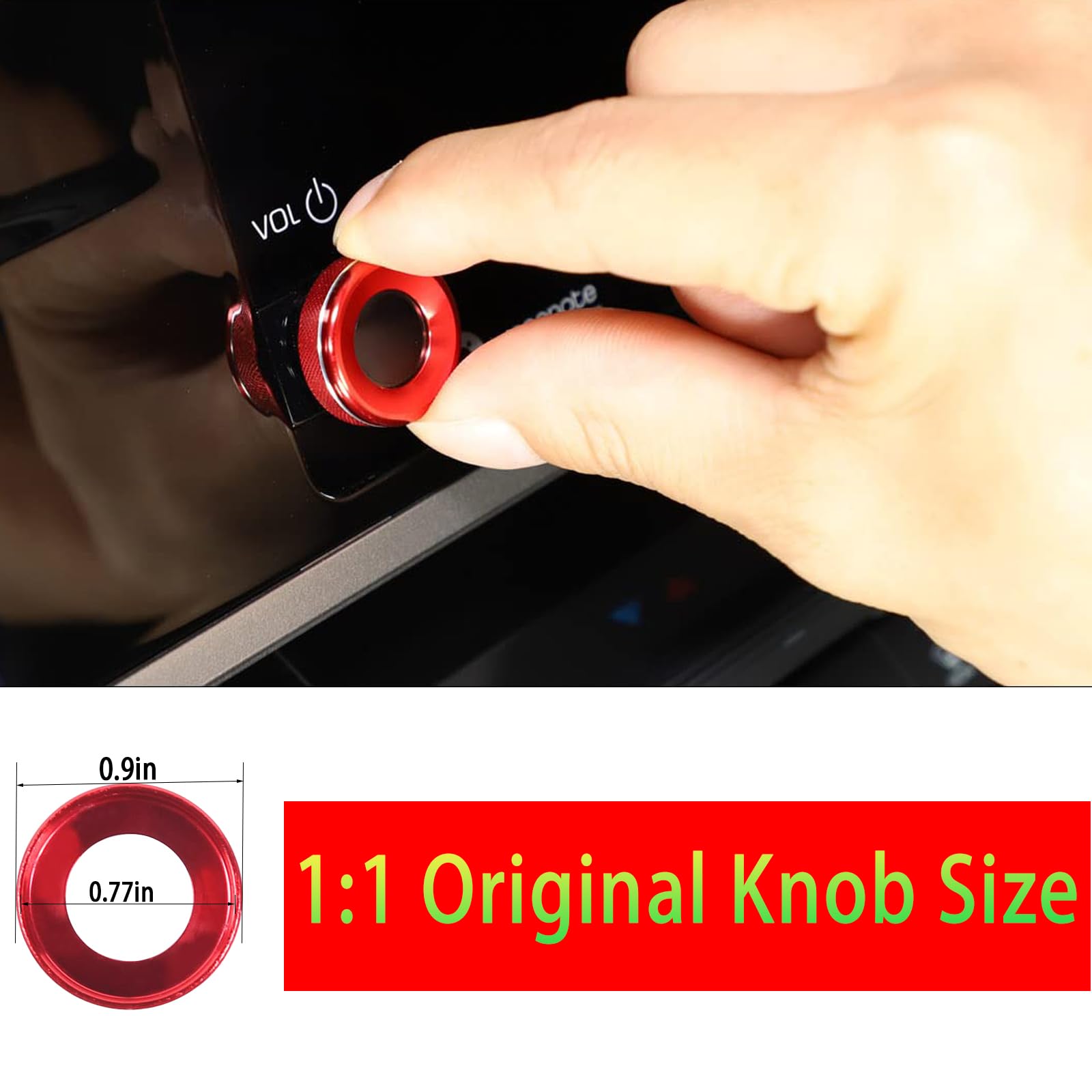 Tyifxom for Toyota C-HR/Camry/Camry Hybrid/Corolla/Corolla Hatchback/Sienna/Tacoma/Venza 8-inch or 7-inch Touchscreen knob Trims