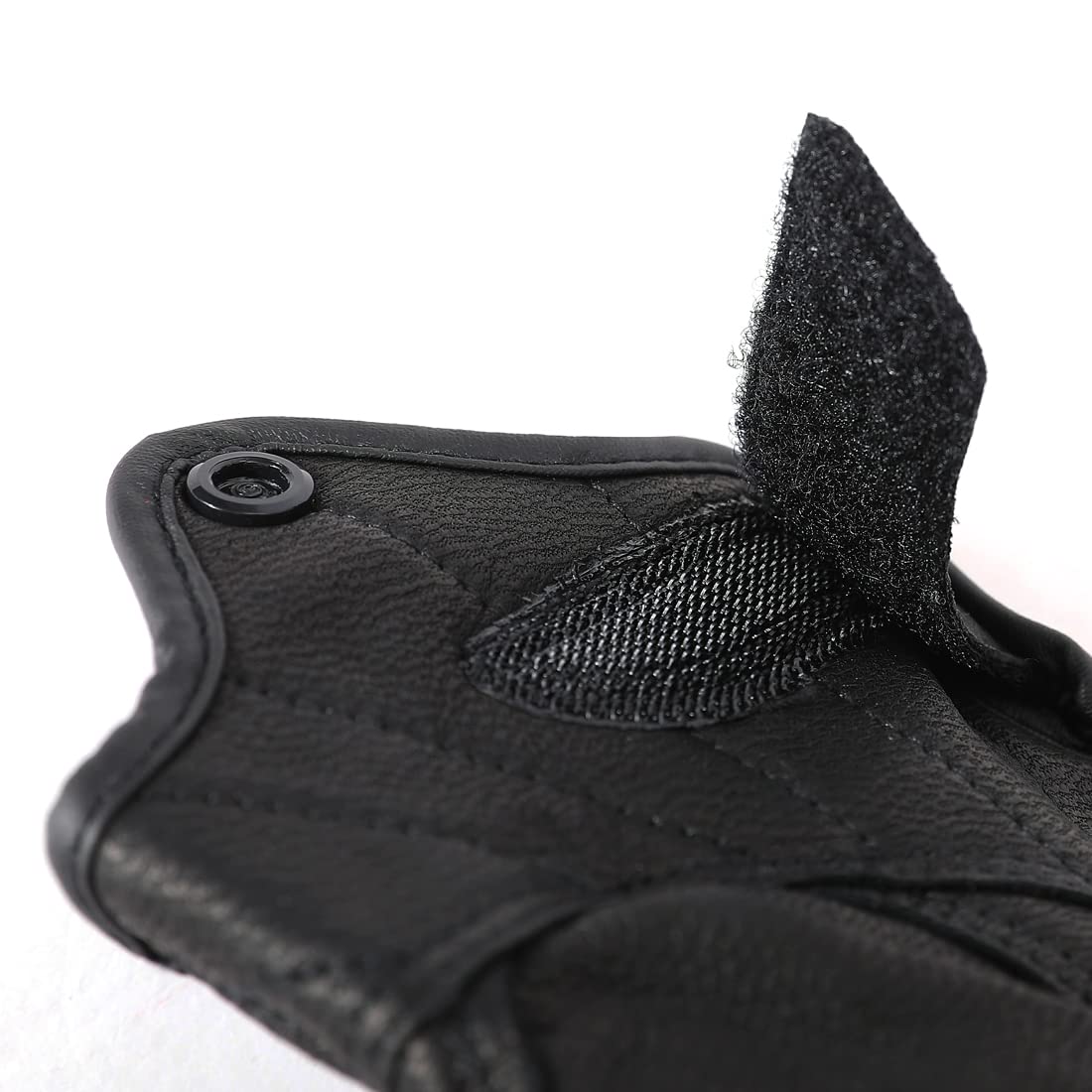 Harssidanzar Fingerless Motorcycle Gloves,For Mens Leather Riding Driving Gloves With Hand Knuckle Gm037,Black,Size,L