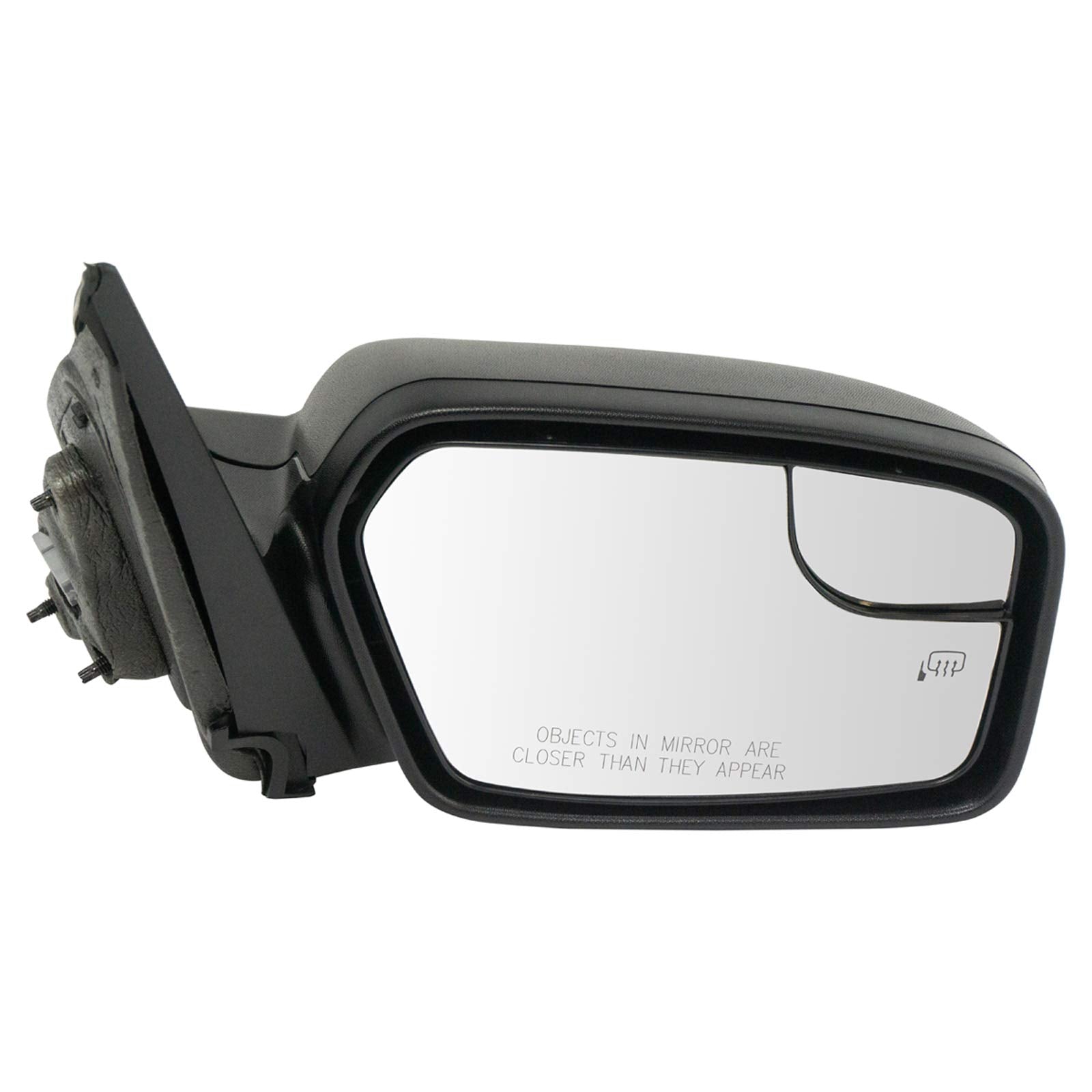 Trq Right Mirror With Heat With Puddle Light With Spotter Mirror With Textured Cover Passenger Side Compatible With 2011-2012 Fo