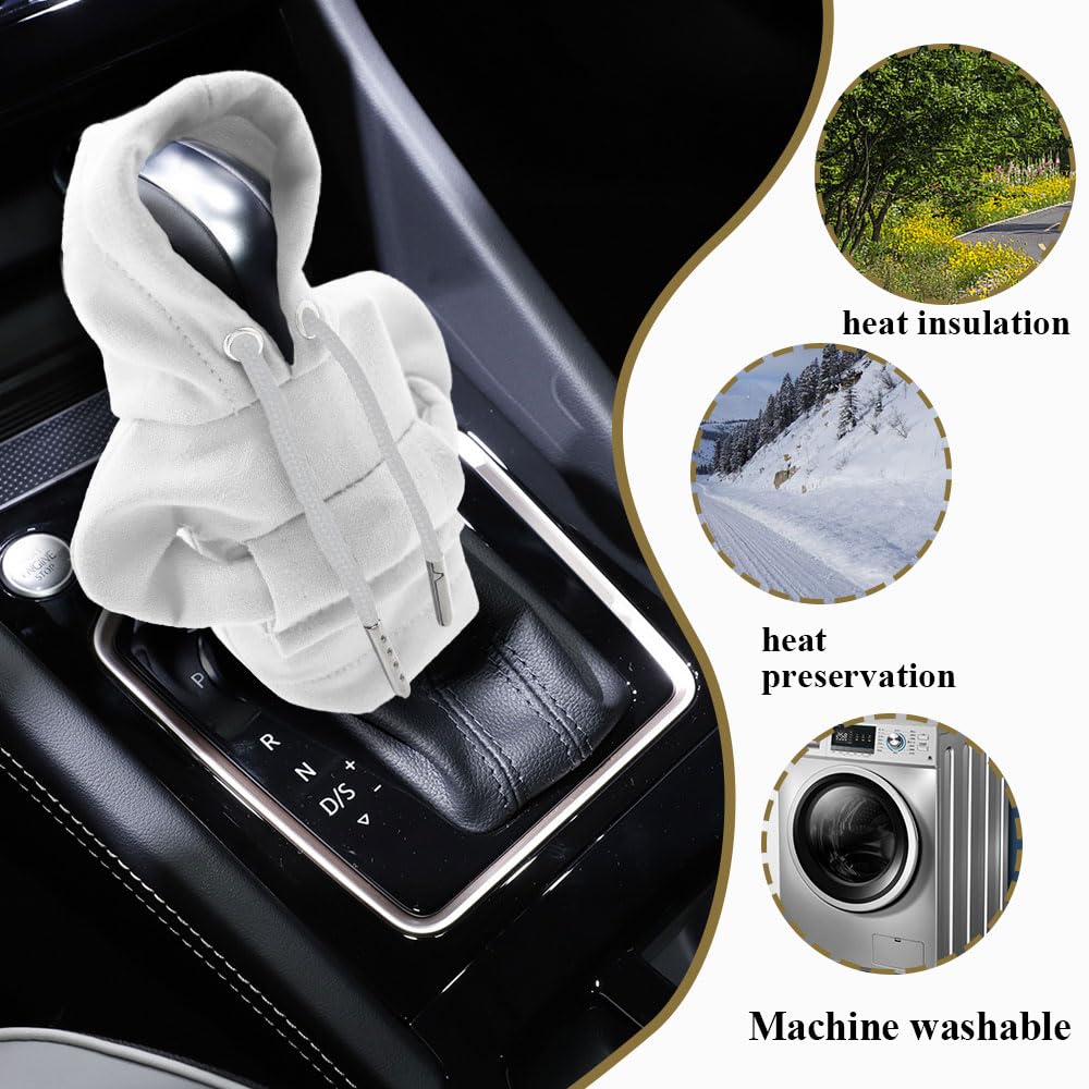 Kutyun Car Shift Gear Cover, Fashionable Sweater Hoodie Auto Gear Shift Knob Protector, Funny Gear Shift Hoodie for Knob Cover G