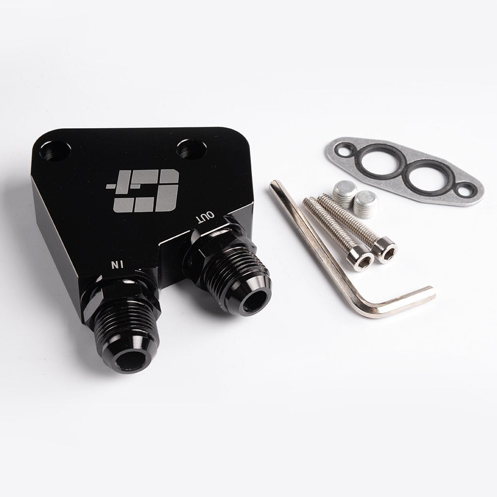 G-PLUS 25 Row AN10 Engine Transmission Oil Cooler Kit + Oil Cooler Sandwich Plate English Style Replacement For BILLET LS1 LS2 L