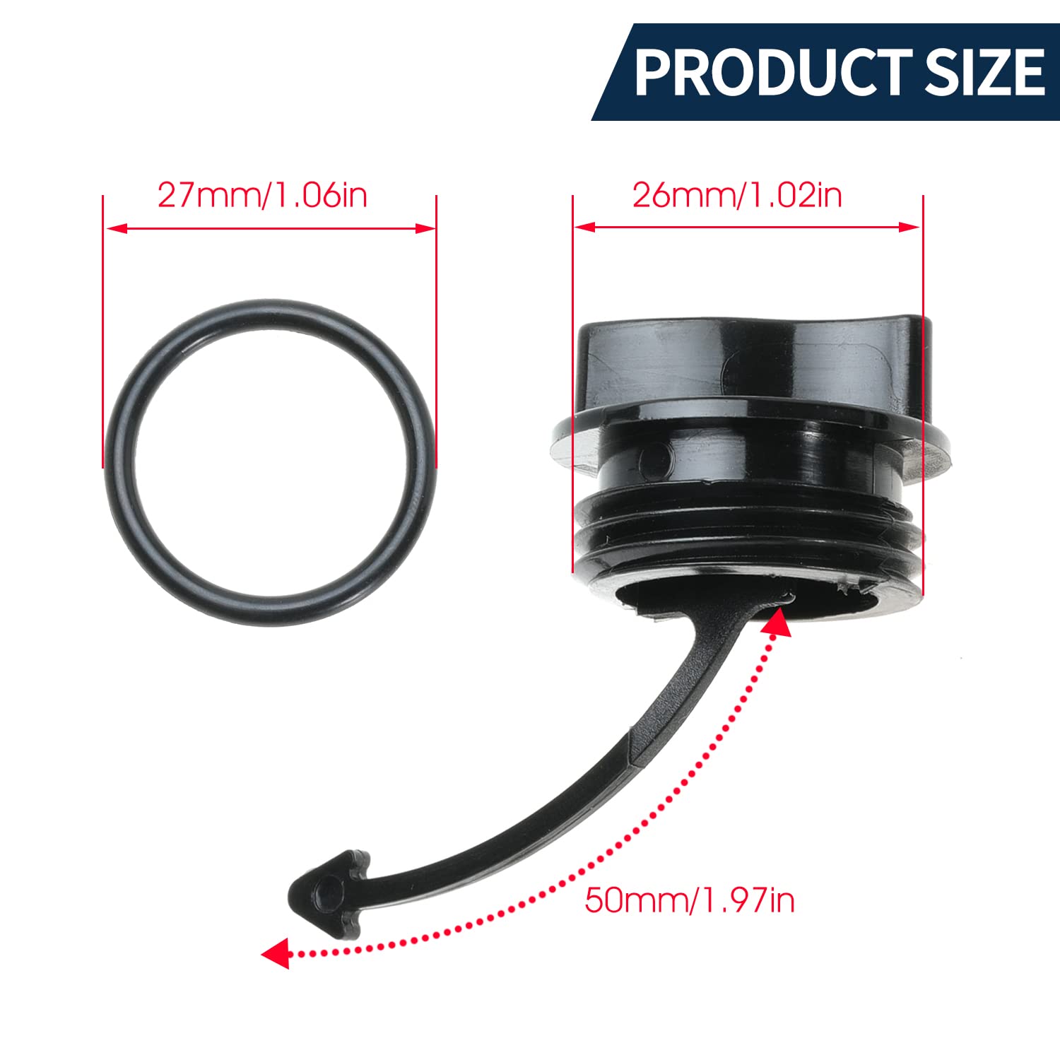 Drain Plug For Seadoo Compatible With Gti Se Limited Rental Gtr Gts Gtx Ltd Rxt Rxtx Spark 300 900 Wake 130 155 260 2009-2021 Replaces 292001352 292001320 292002024, 4 Pcs