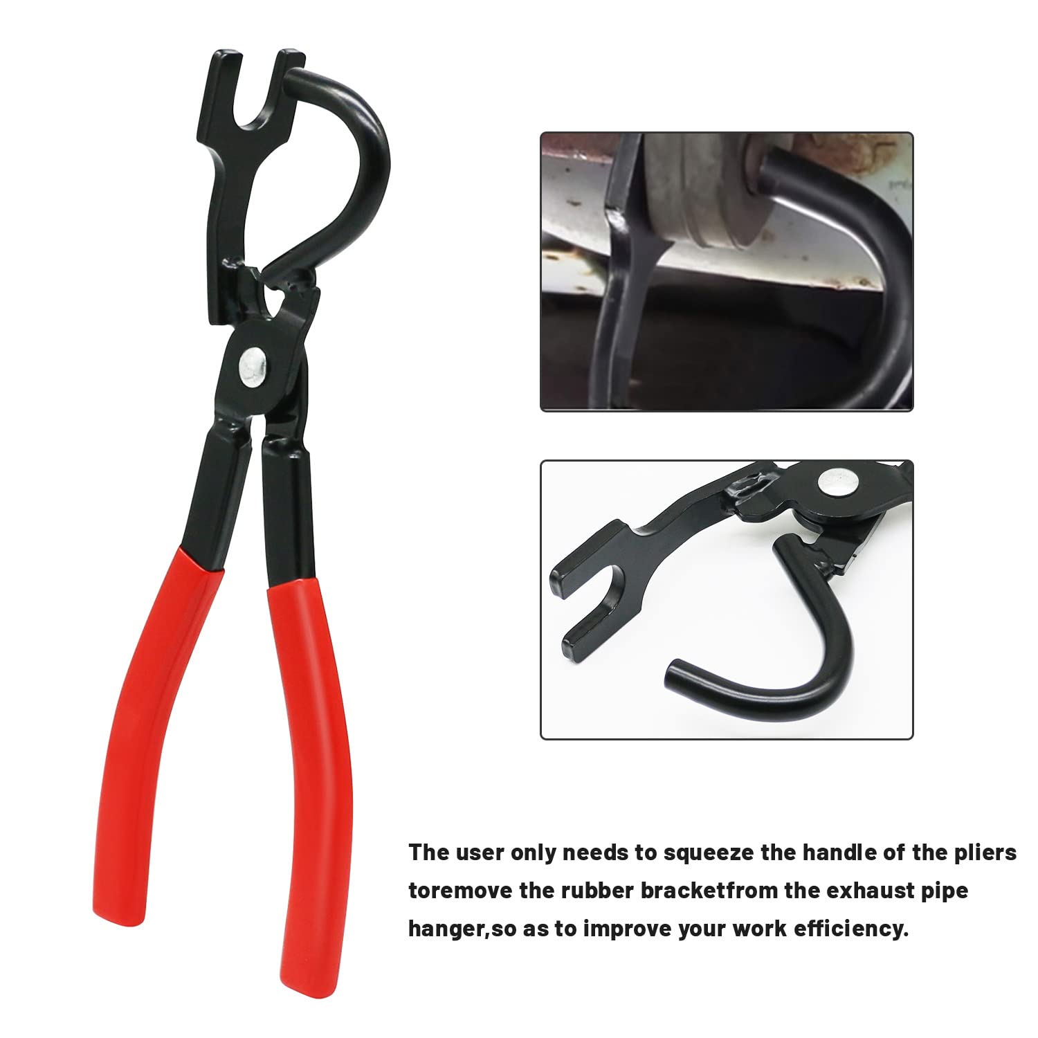 Exhaust Hanger Removal Tool Rubber Bracket and Exhaust Hanger Separation Exhaust Pliers Compatible with All Exhaust Rubber Hange