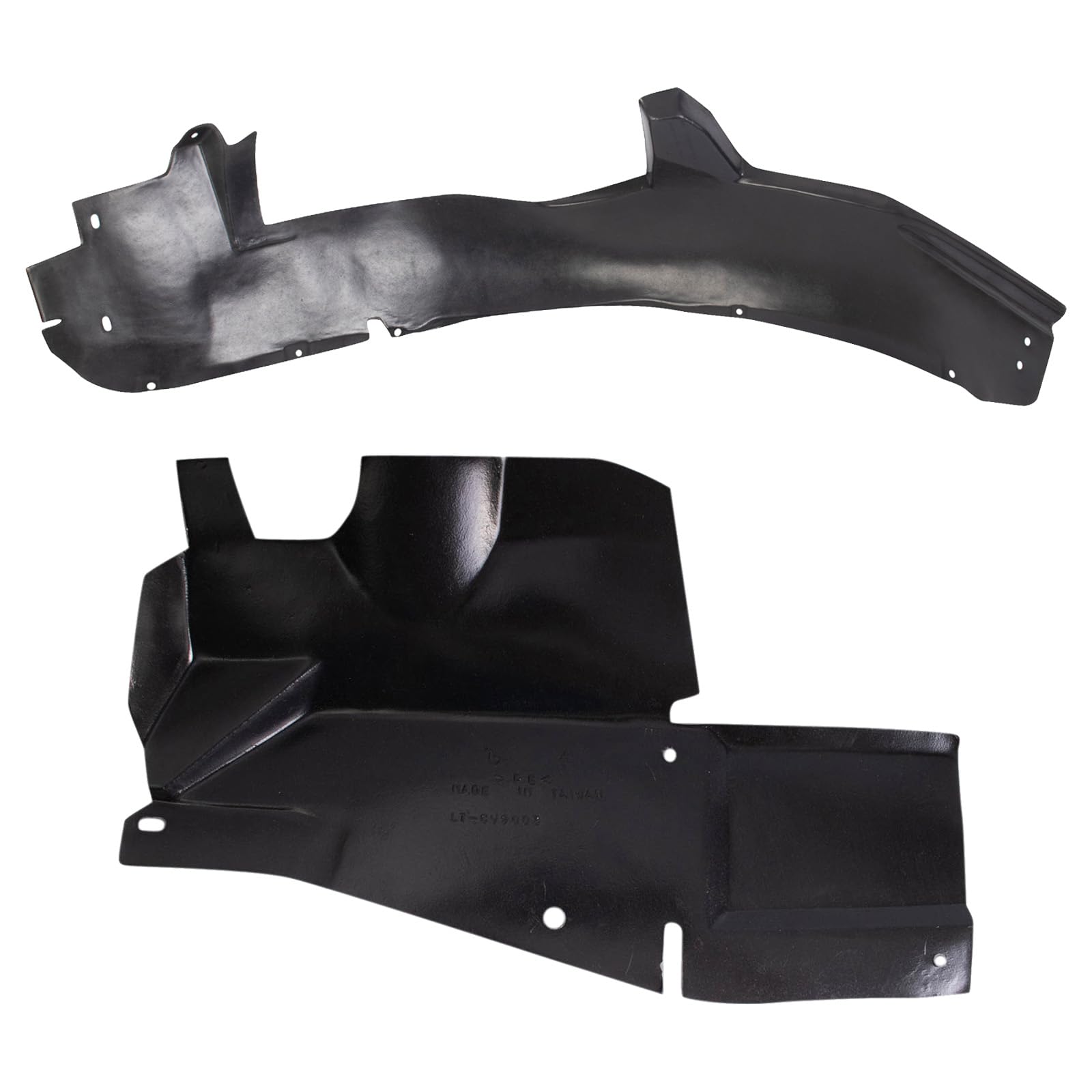 Trq Front Inner Fender Liner Set Compatible With 2005-2008 Buick Lacrosse Gm1250134 Gm1251109