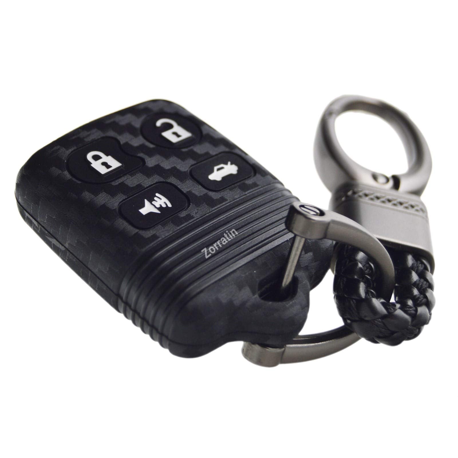 Carbon Silicone Key Fob Cover Protector for Ford Lincoln Mercury Fusin Explorer Expedition Focus Mustang Lincoln Mercury