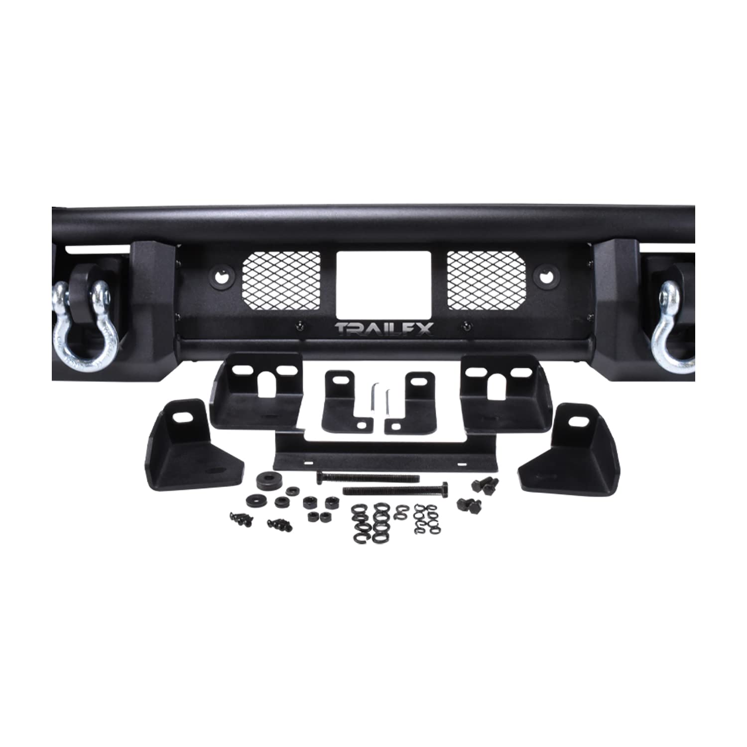 Trailfx Bronco Front Standard Bumper, Alloy Steel, Black, Model BR001T