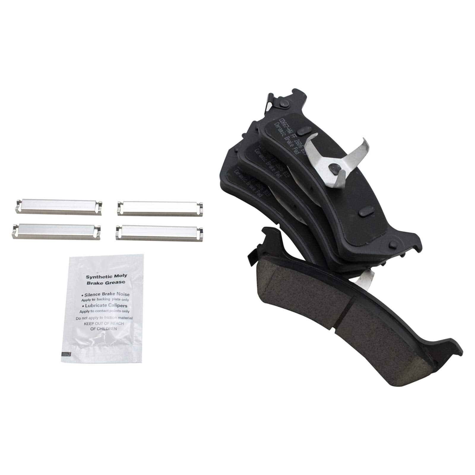 TRQ Rear Brake Pads Ceramic Compatible with 1995-2001 Ford Explorer 2001-2003 Explorer Sport 2003-2005 Explorer Sport Trac 1998-