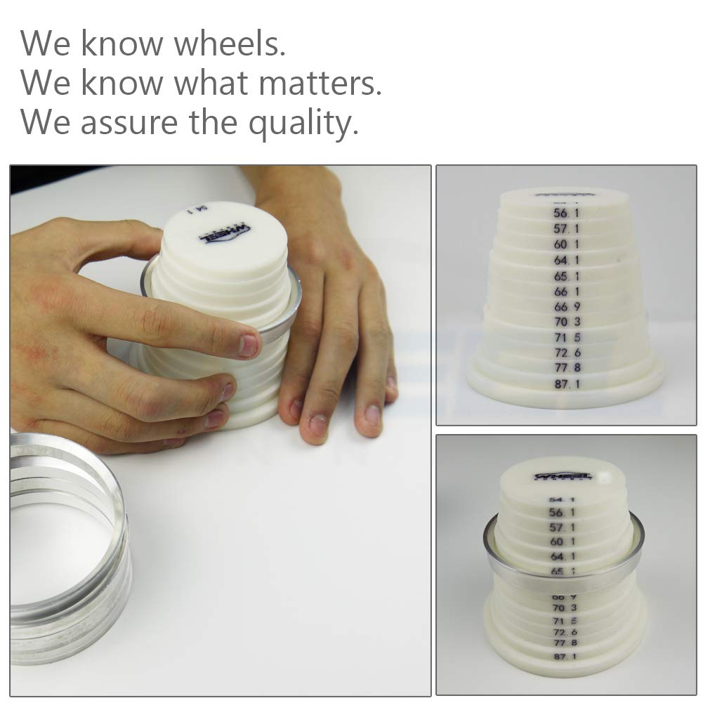 Wheel Connect Hub Centric Rings,106 To 87.1, Set Of 4, Aluminium Alloy Hubrings, O.D:106Mm I.D:87.1Mm. A