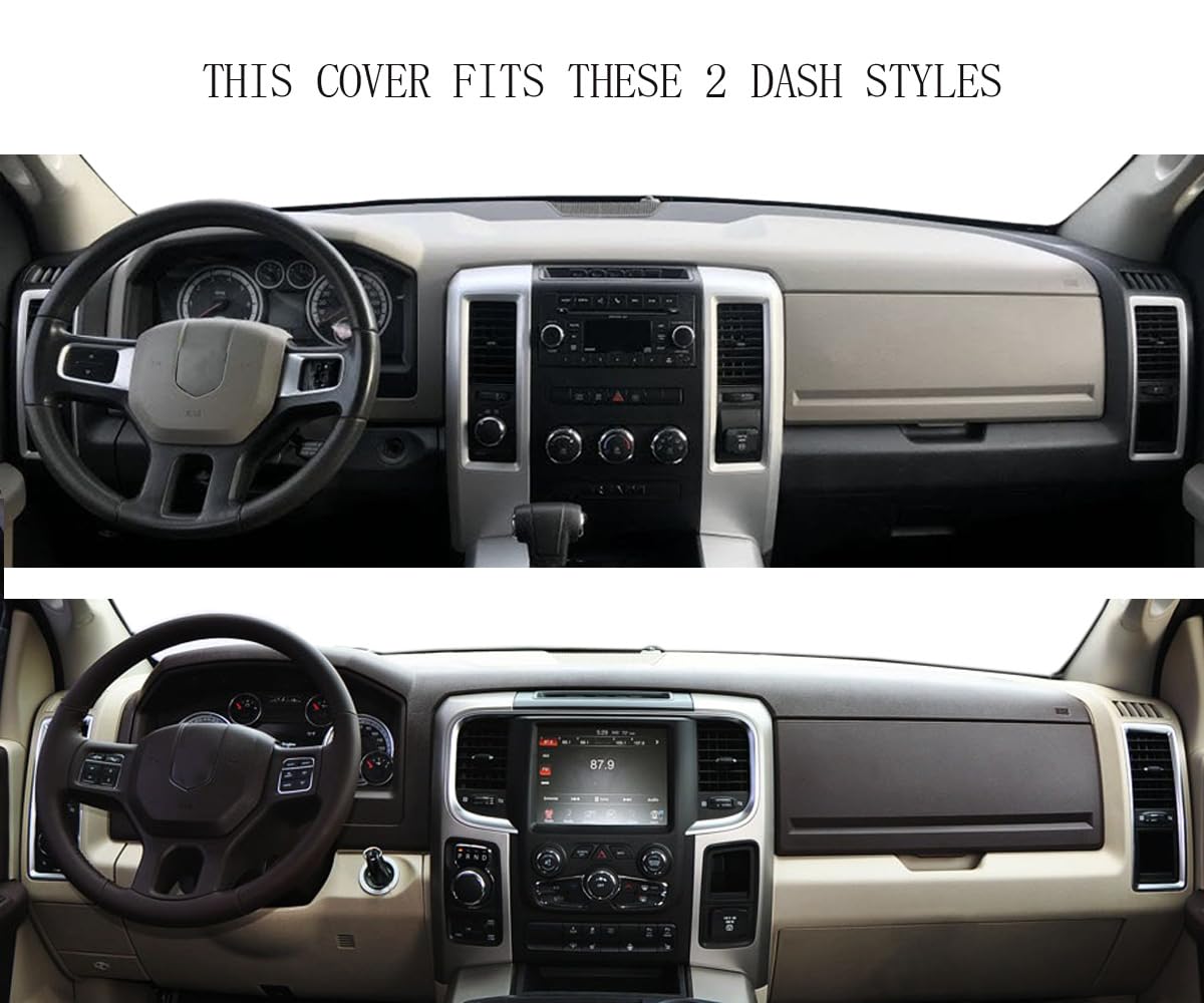 Yiz Dash Cover Mat for Dodge Ram 1500 2009-2018, Classic 2019-2024, 2500 3500 2010-2018, 450