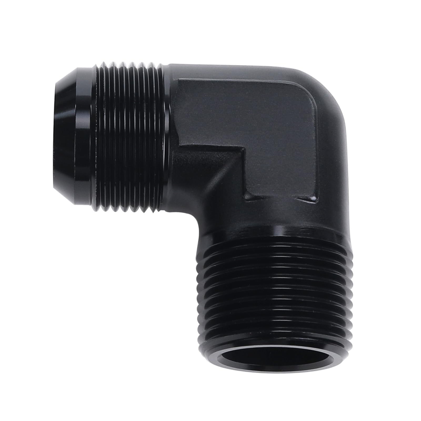 Ac Performance 90 Degree Elbow -16 An Male To 1'' Npt Male Fitting Adapter Connector Aluminum Black
