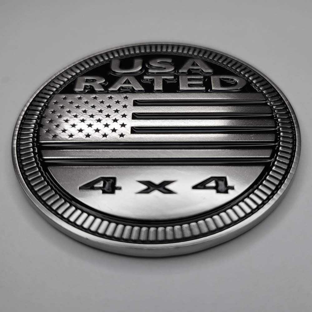 Badge Glow Usa Rated 4X4 Metal Automotive Badge Specifically Designed For The Jeep Wrangler Or Cherokee ~ Stick It Anywhere! (Us