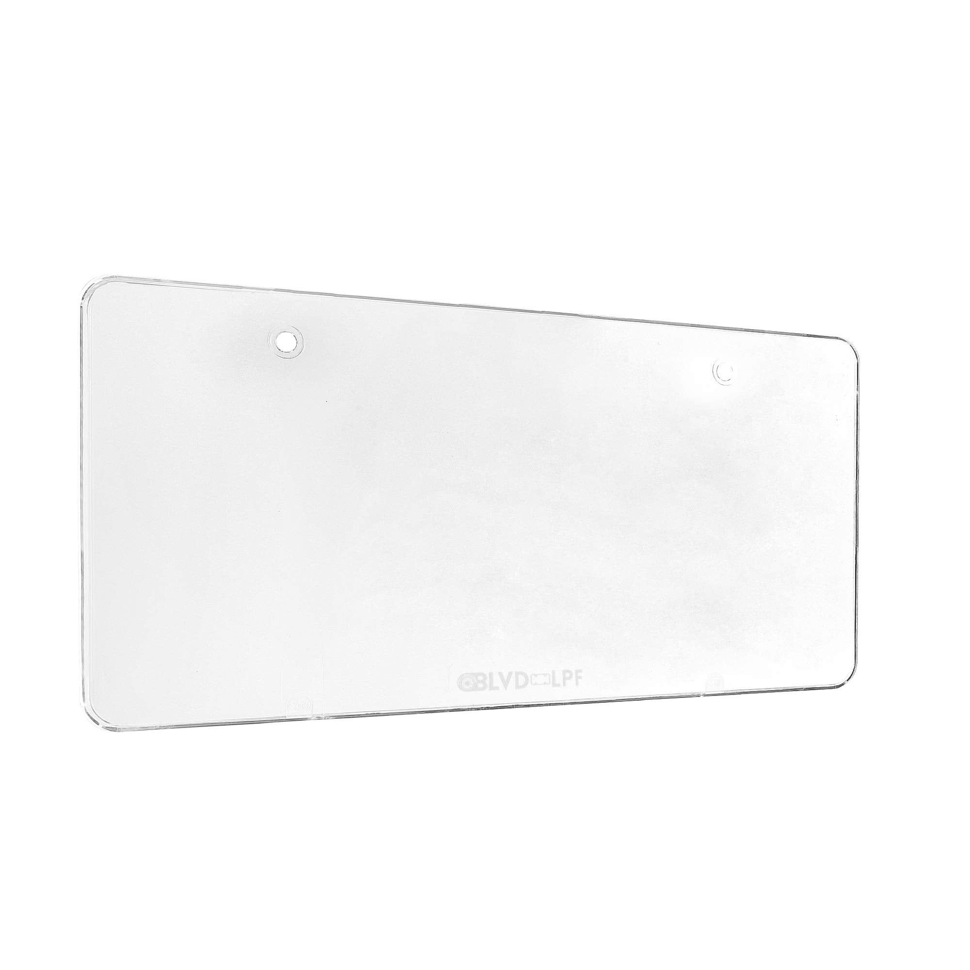 Car License Plates Shields 2 Pack Clear Flat Design Novelty Universal Plate Covers, Unbreakable Frame Covers To Protect Front Back License Plates 2 Holes Patented