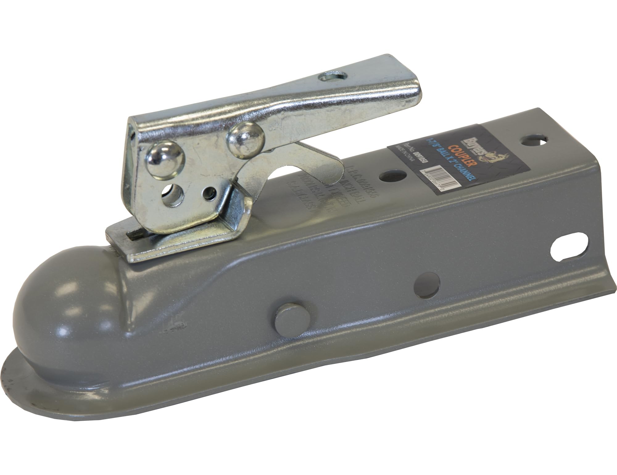 Buyers Products 0091050 Straight Tongue Trailer Coupler for 2-Inch Channel, 1-7/8 -Inch Hitch Ball, 2,000 MGTW, Class 1, Primer 