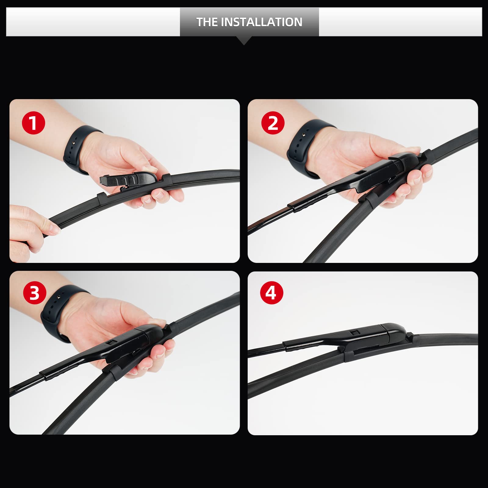 Gardimu Front And Rear Windshield Wiper Blades, 3 Pcs Front And Back Windshield Wipers Blades Replacement For Subaru Ascent 2019