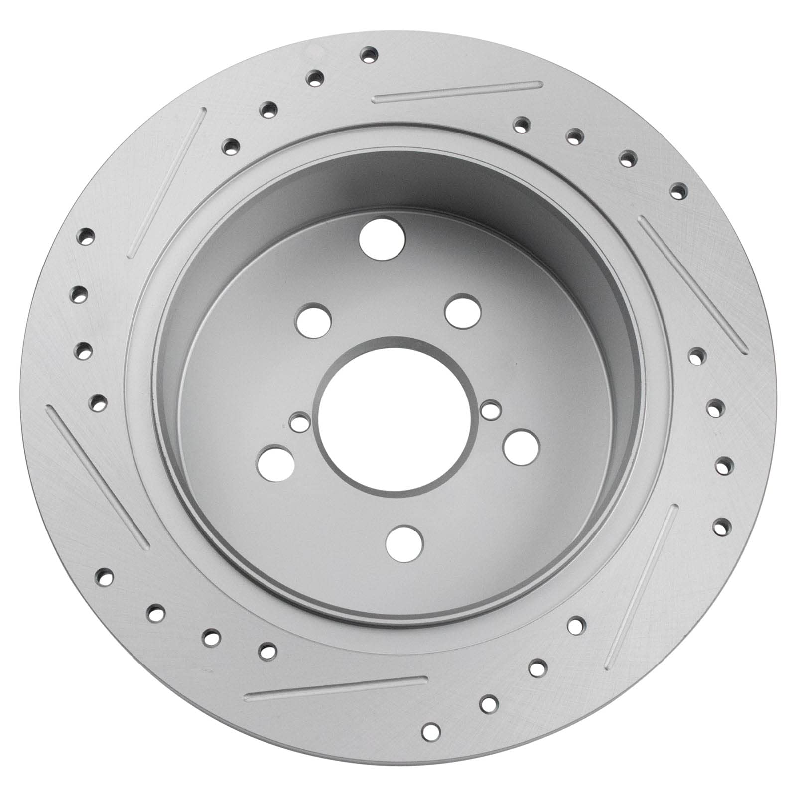 Trq Rear Performance Brake Rotors Set Premium G-Coated Cross Drilled & Slotted Compatible With 2016-2021 Subaru Crosstrek 2014-2