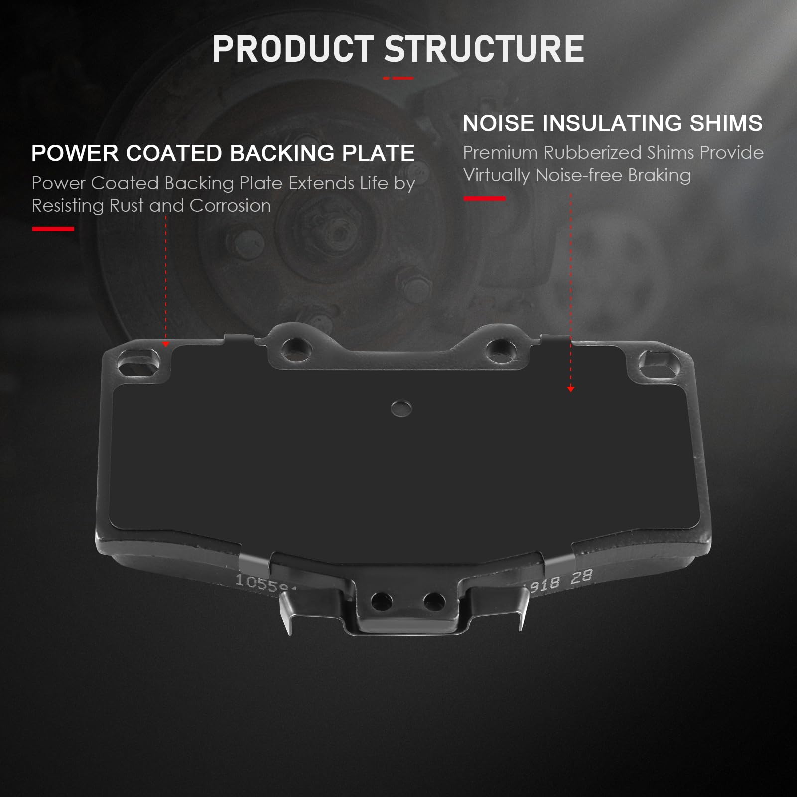 Cciyu D410 Front Ceramic Brake Pads Kits 4Pcs Fit For 1996-1997 For Lexus Lx450,1990-1997 For Toyota For Land Cruiser