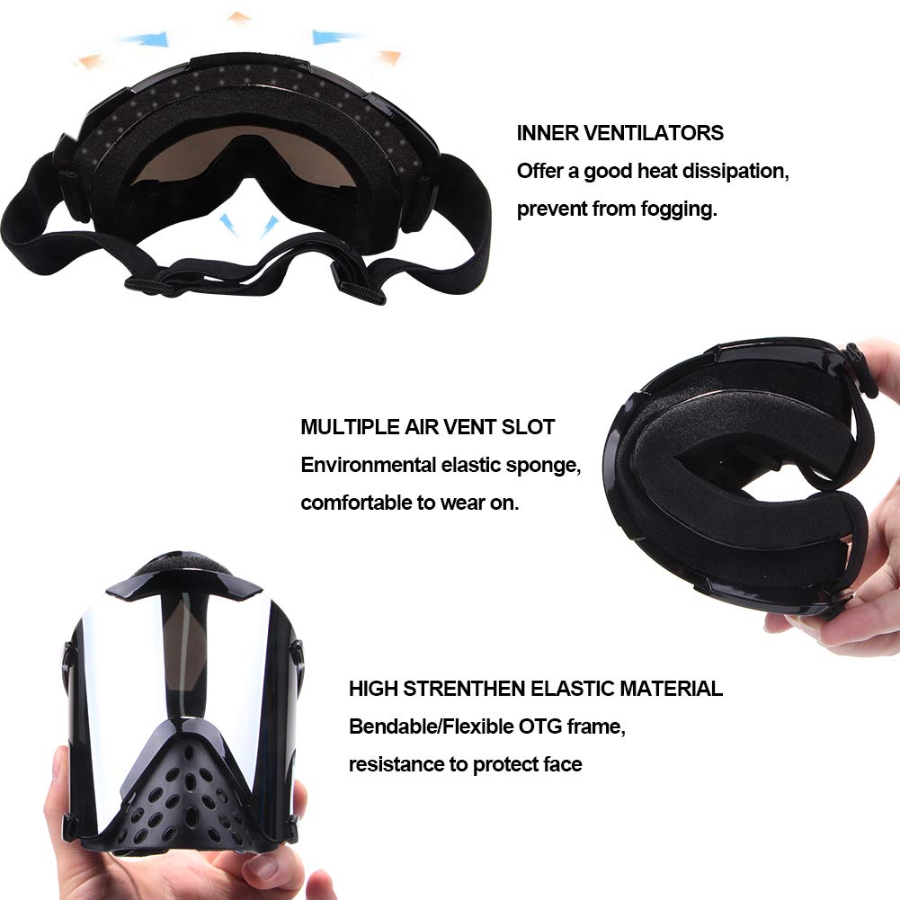 4-Fq Pu Resin Windproof Dustproof Motocross Goggles Crg Sport Scratch Resistant Dirt Bike Goggles Adult Motorcycle Goggles Atv G