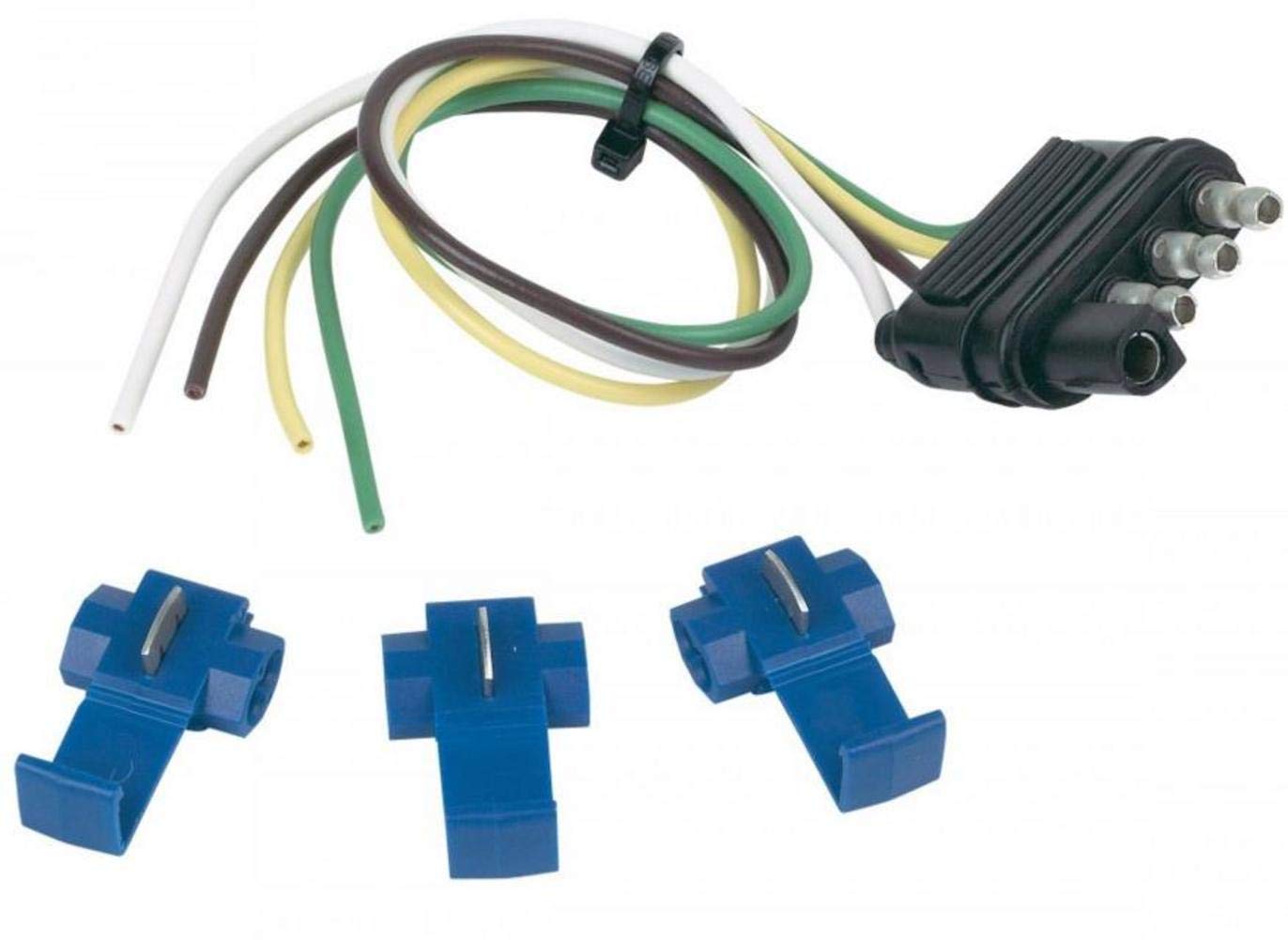 Trailer End Connector, 4Wire Flat, 12In.