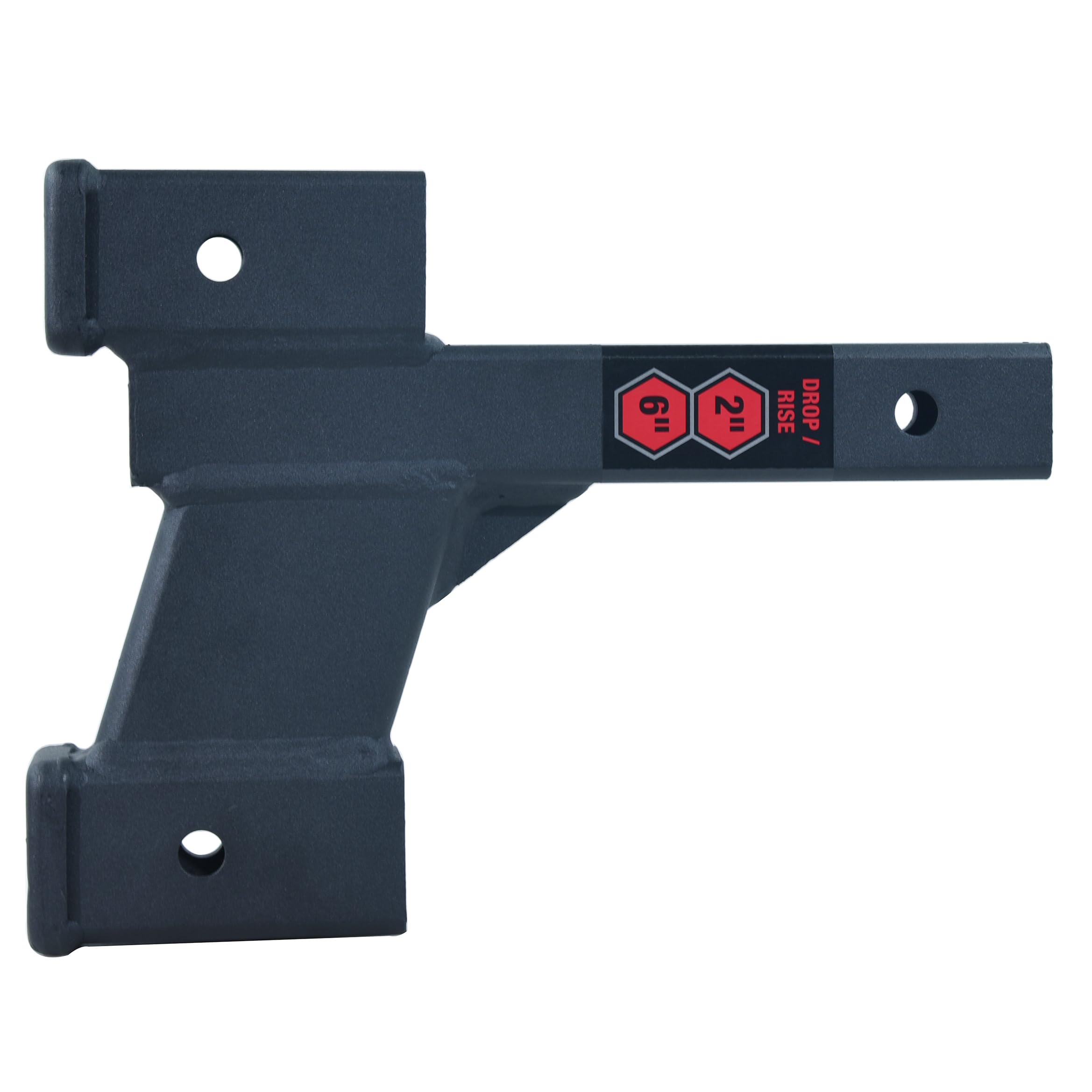 Toptow Trailer Hitch Dual Hitch Extender, 2 1/4-Inch & 6 1/4-Inch Rise/Drop, 2-Inch Receiver, 2-Inch Hitch Tube, 7500Lbs Tow Hit