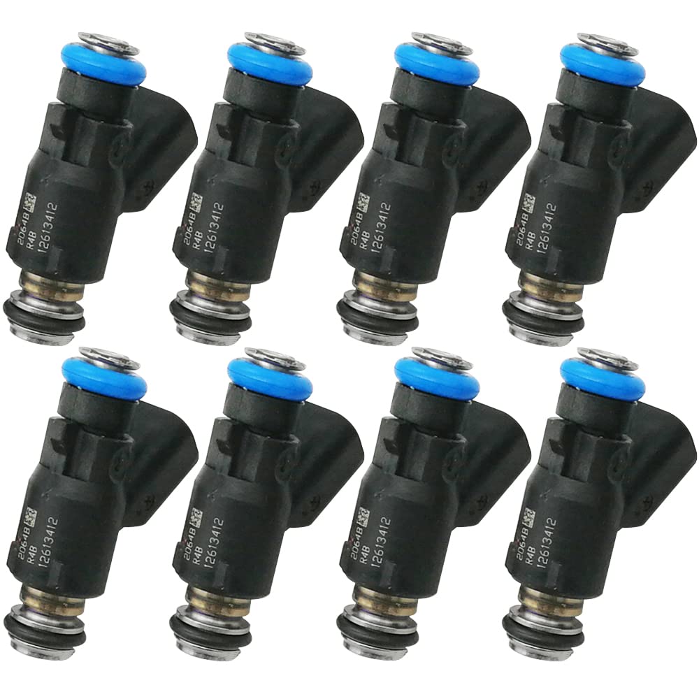 Automotive-Leader 8Pcs Fj1089 12613412 Fuel Injectors Nozzles 4 Holes Engine For 2010-2013 Chevrolet Silverado 1500 2500 Hd Cadillac Escalade 6.0 Vortec V8 Engine