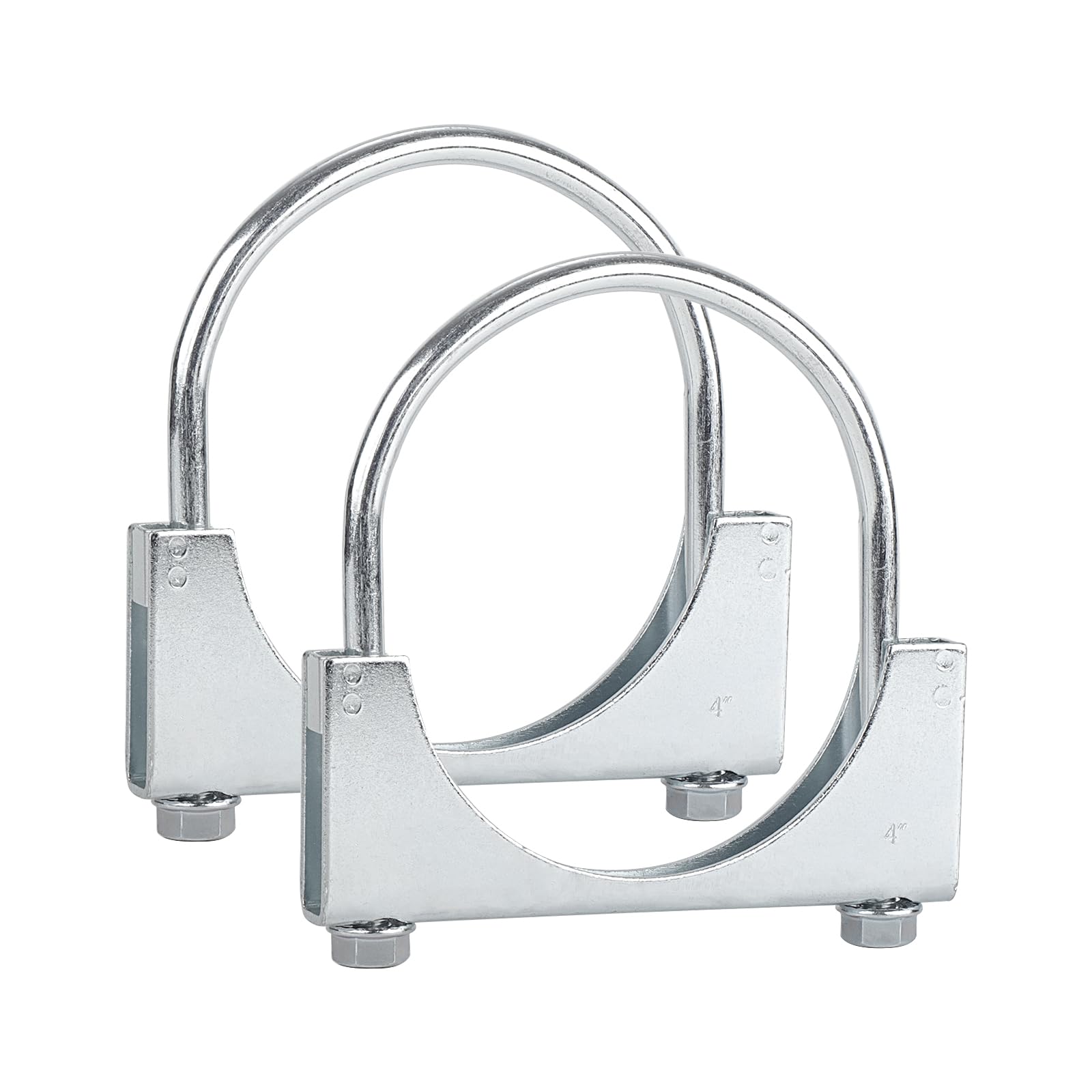Lcgp 4'' Heavy Duty U Bolt Clamps Saddle Type Anti-Corrosion 2 Pack Muffler Clamps