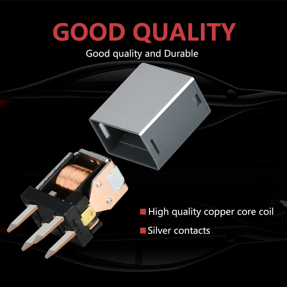 JOINAP 2 Pack High Power 4 Pin Fuse Box Relay #13500114/8385 Compatible with GM - Gray