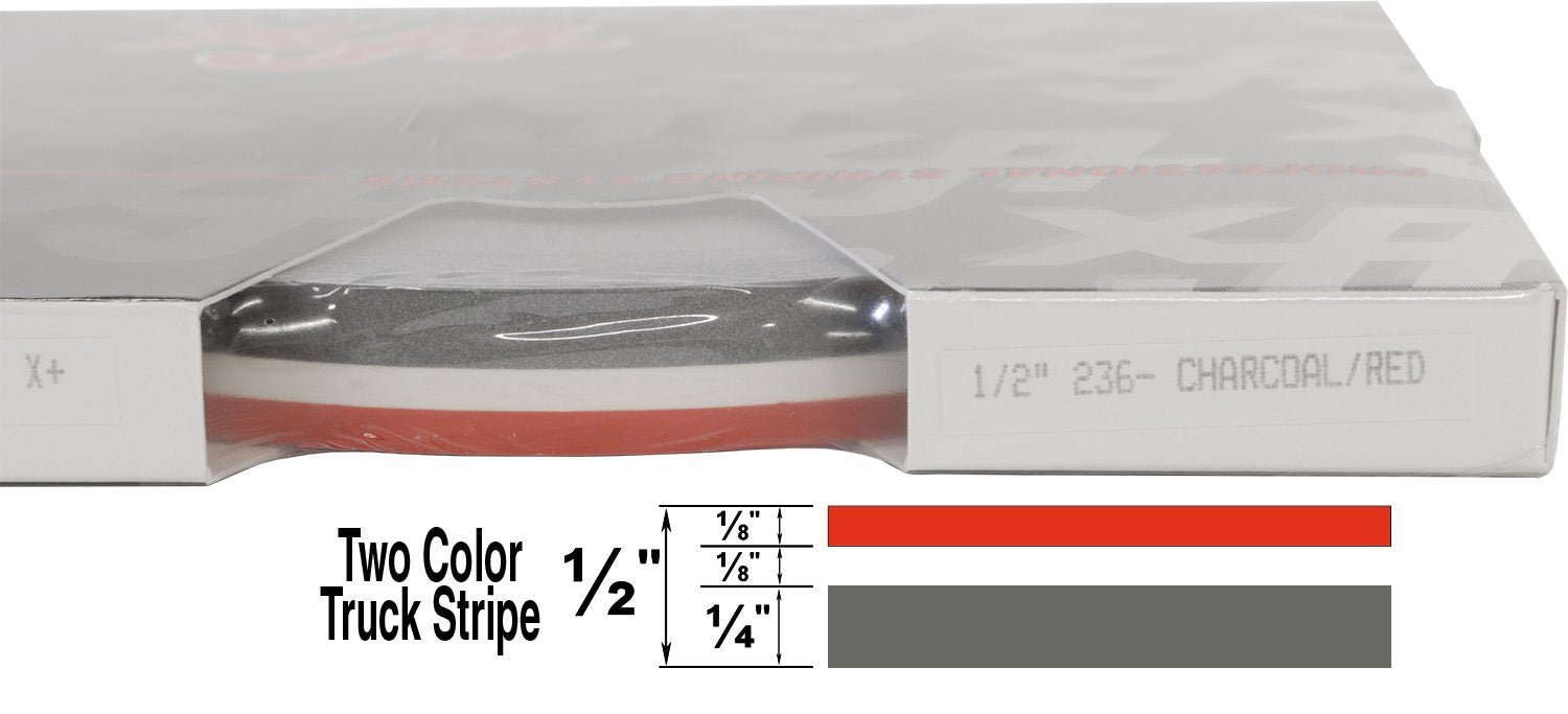 Universal Tfx 0208236 - Auto Customizing 1/2'' 2-Color Dual Pinstripe -1/2'' X 150' (1/4    Stripe, 1/8'' Gap, Then 1/8    Strip