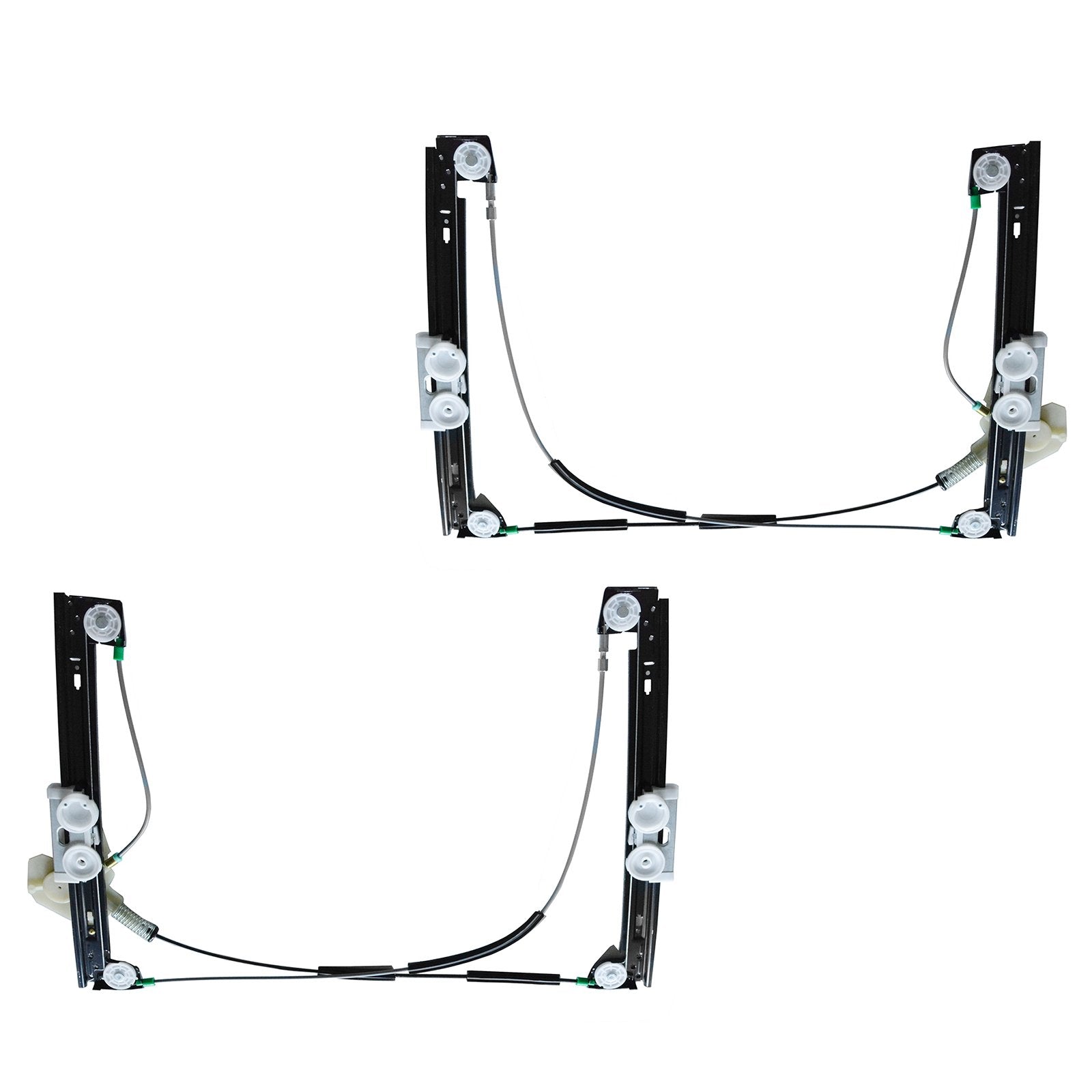 Trq Front Power Window Regulator Set Compatible With 2002-2005 Mini Cooper Mc1350100 Mc1351100