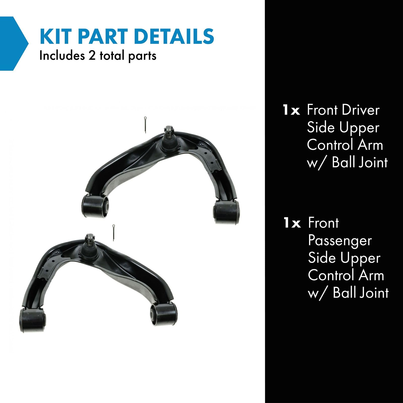 Trq Front Upper Control Arm With Ball Joint Set Compatible With 2005-2022 Nissan Frontier 2005-2012 Pathfinder 2005-2015 Xterra