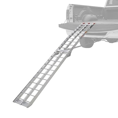 Black Widow Afl-9012 Single Runner Motorcycle Ramp – Finger-Style Lip, Rung Surface