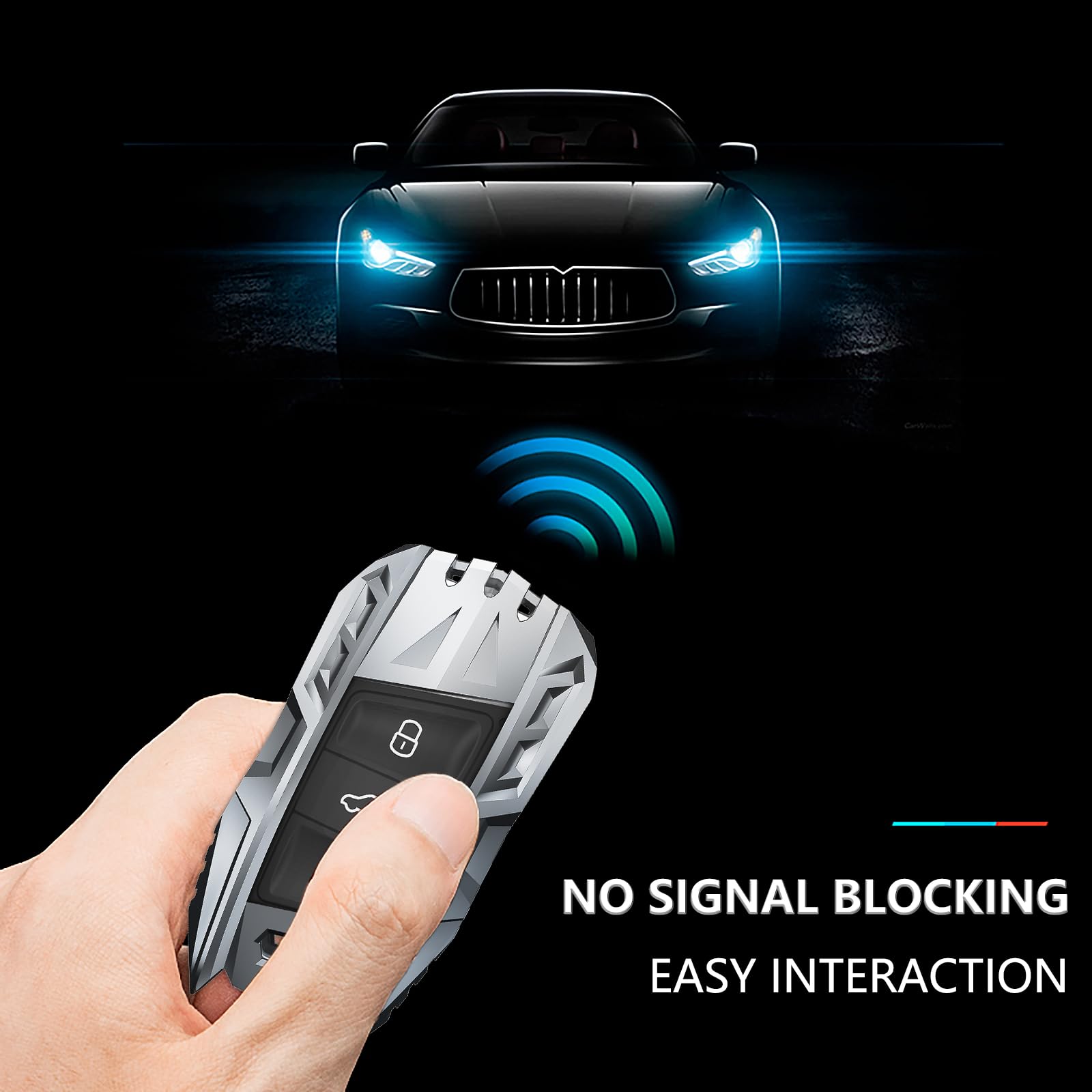 Ocezbiis For Volkswagen Key Fob Cover,Keychain,Zinc Alloy Protection Car Key Shell Case Compatible With Vw Holder Smart Remote K