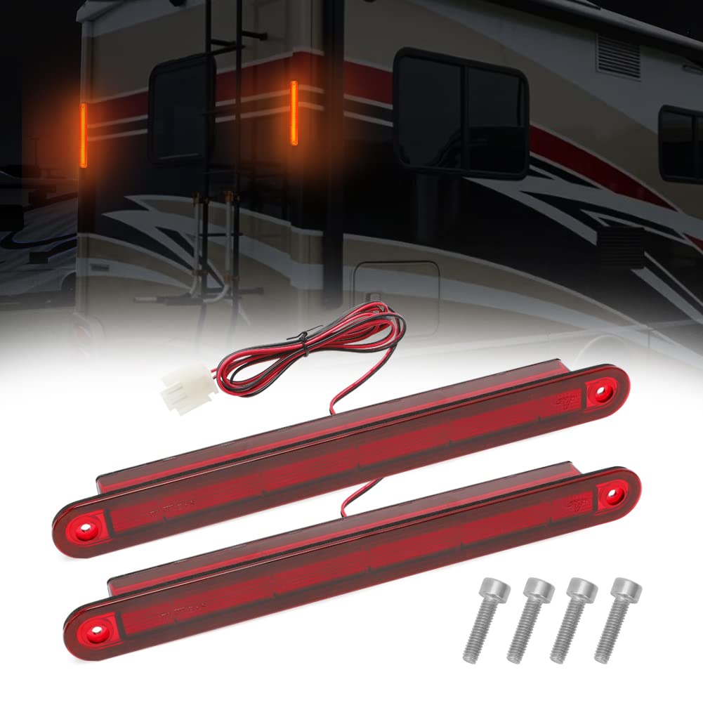 Alpha Rider 2Pcs For Winnebago Navion View Tour Rv Camper 12'' Atc Led Stop Brake Light Replaces 151076-01-000,Water Resistant &