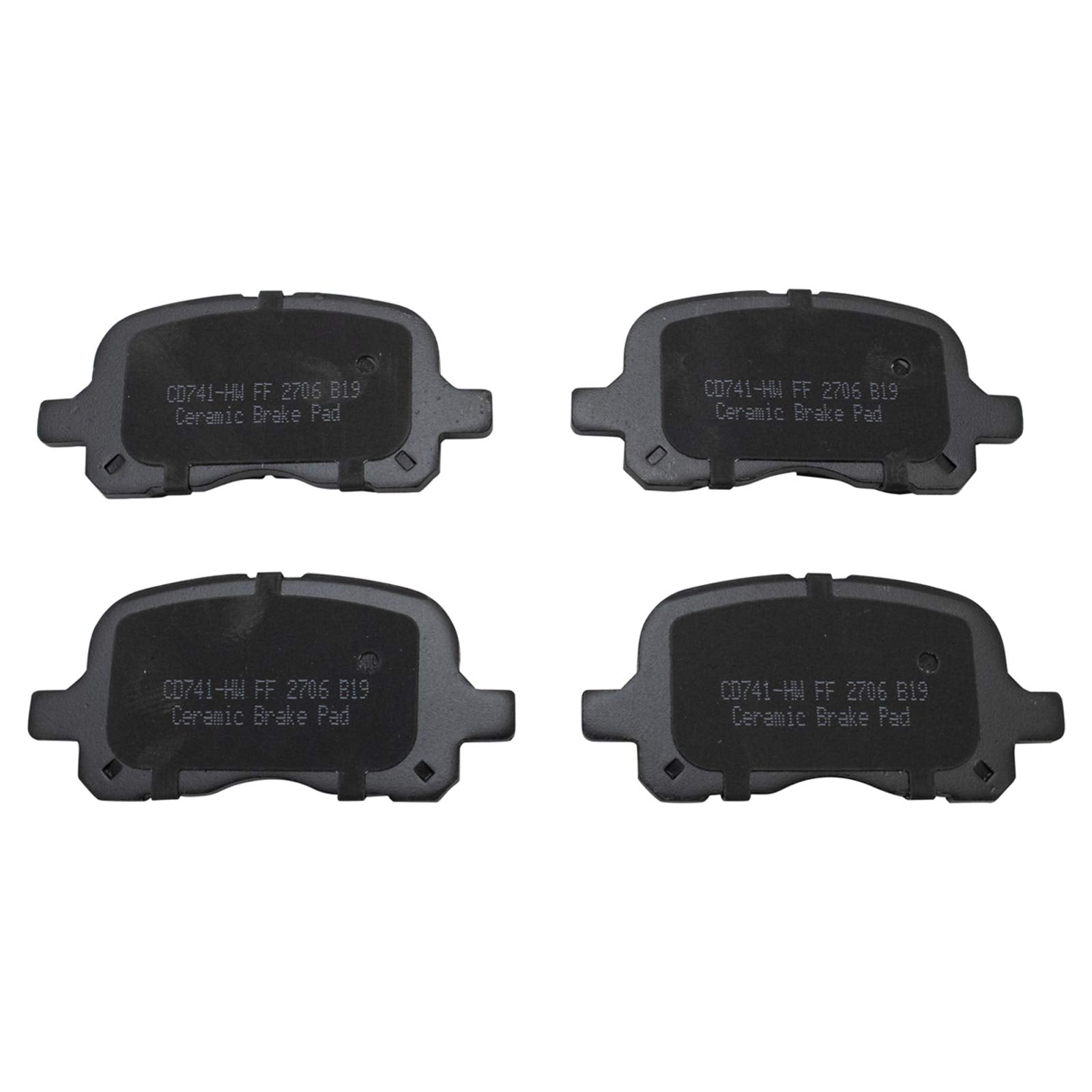 TRQ Front Brake Pads Ceramic Compatible with 1998-2002 Chevrolet Prizm Toyota Corolla