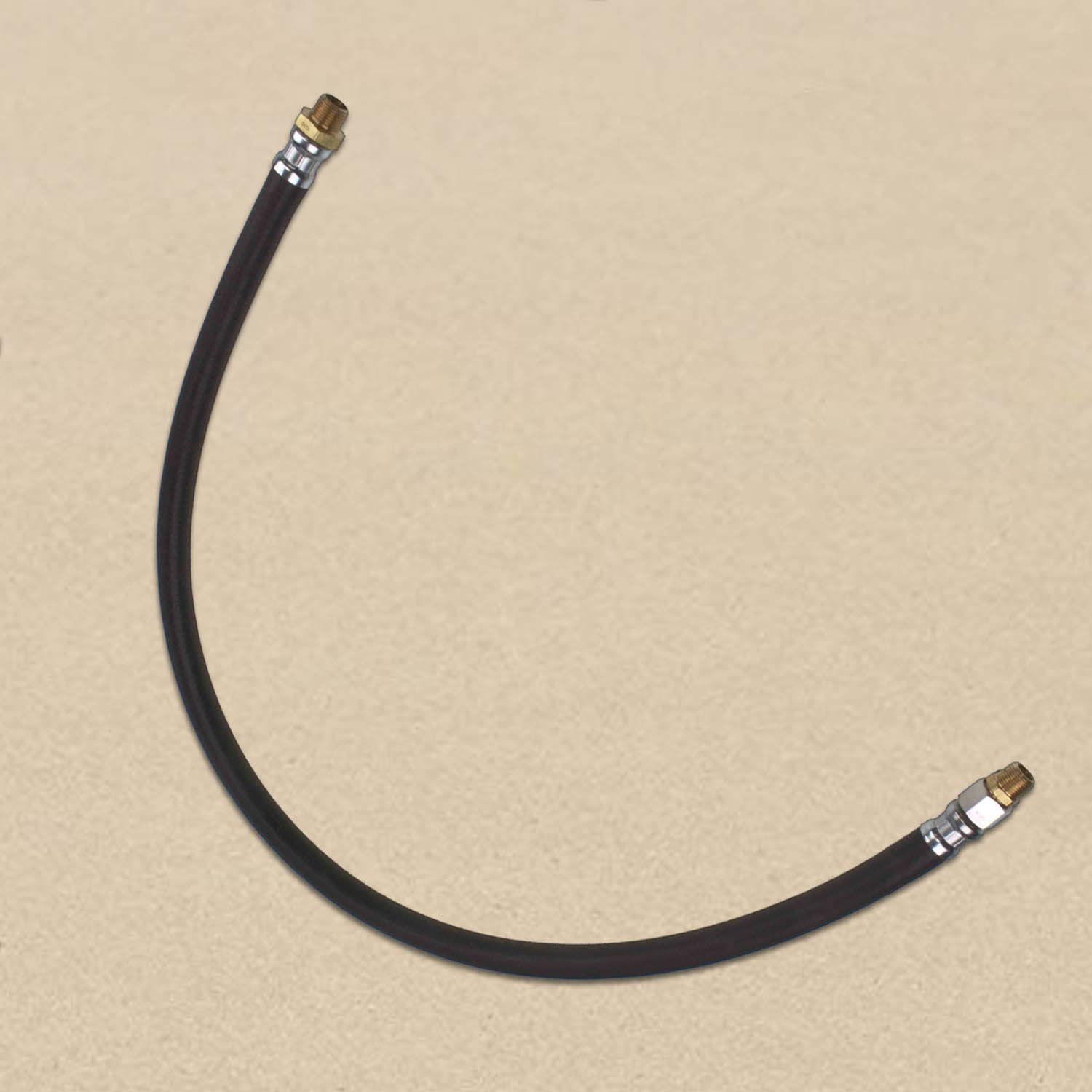 1/2' Air Hose Assembly - 48' - 3/8'-18 (1 Fixed & 1 Swivel) - Max Op 225 Psi