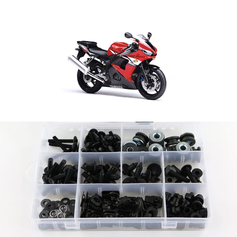 Xitomer Full Sets Fairing Bolts Kits, Fit for YZF-R6 2003 2004 2005 YZF-R6S 2006 2007 2008 2009, Mounting Kits Washers/Nuts/Fast