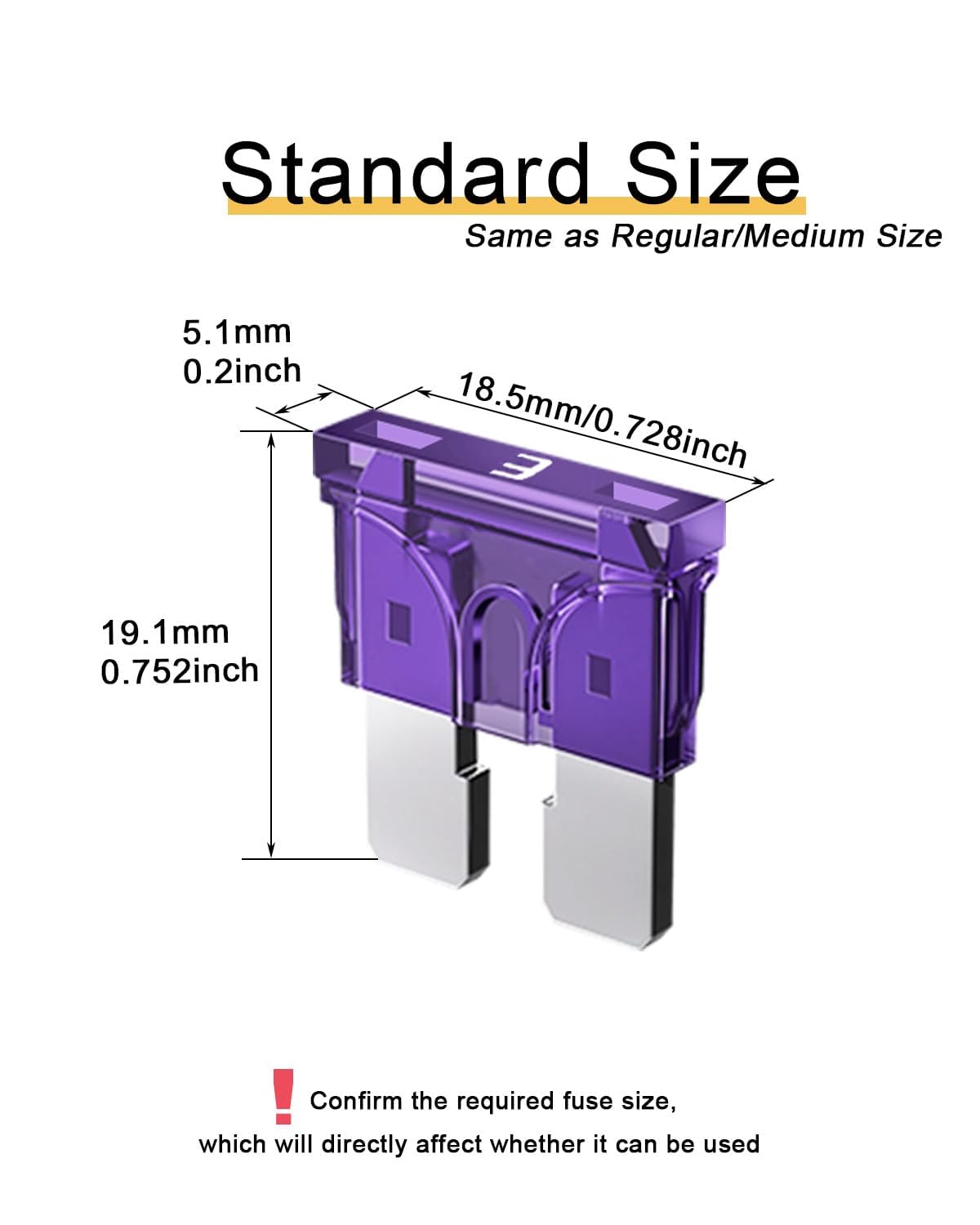 50Pcs 3A Standard Car Fuses - 3 Amp Automotive Fuses(Ato/Apr/Ats), 32V (12/24V) Blade Fuse For Rv/Truck/Suv