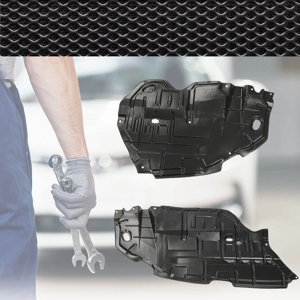 CROSSDESIGN Front Engine Splash Shield Under Cover Left & Right Side 1Pair Compatible with 2012 2013 2014 Toyota Camry TO1228177
