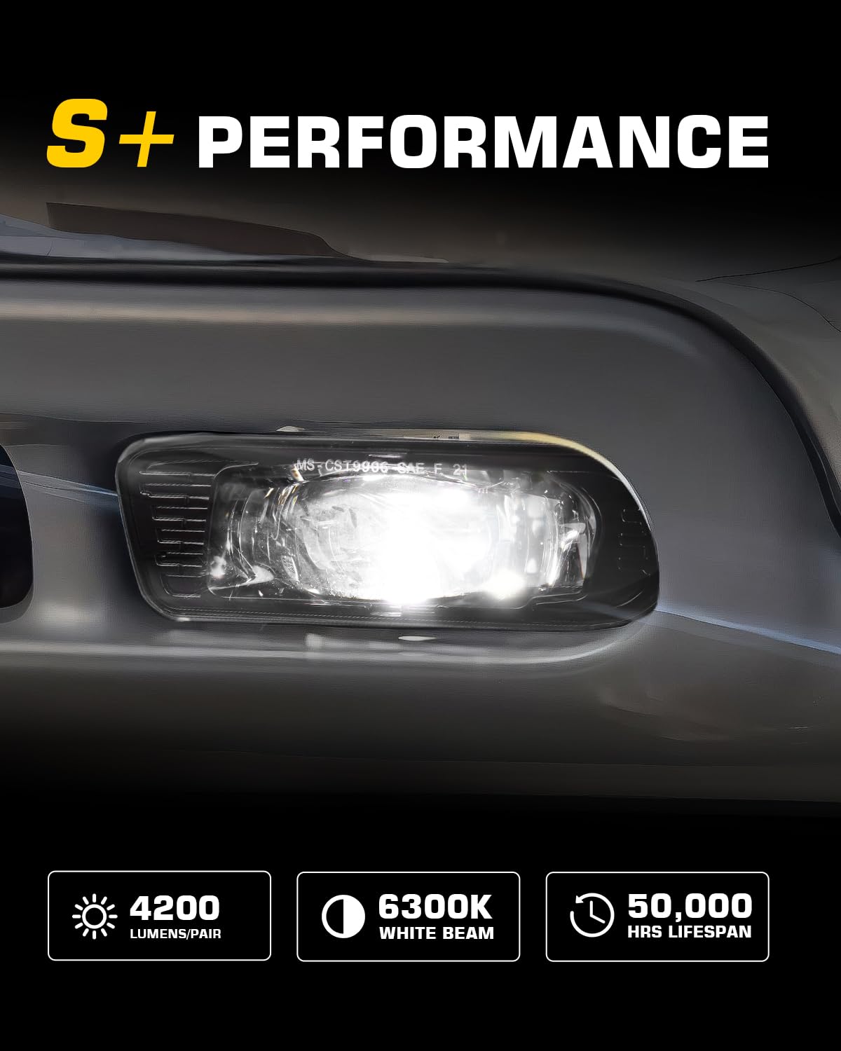 4X4Flstc Led Fog Lights Replacement Fog Lamps Driving Lights Compatible With Chevy Silverado 1999-2002, Suburban 2000-2006, Taho