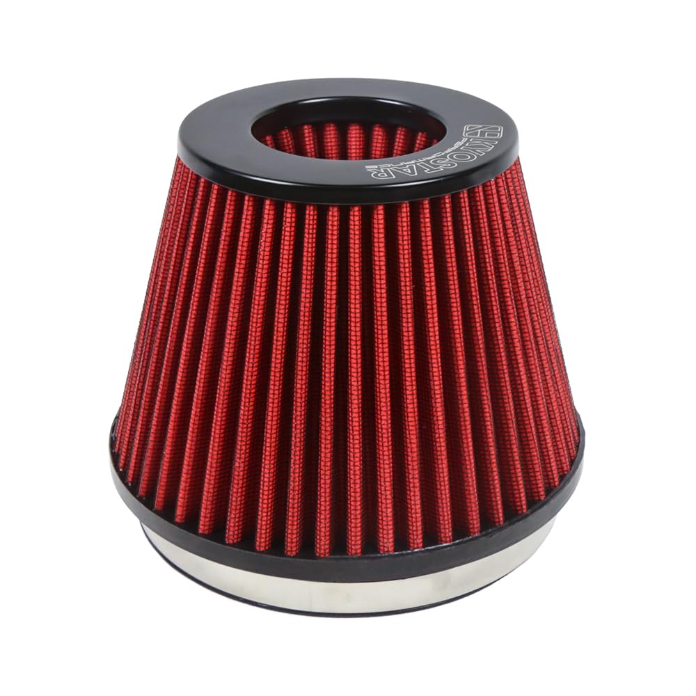 Kyostar 6 Inch (152Mm) Neck High Flow Inlet Cold Air Intake Cone Replacement Dry Air Filter Red
