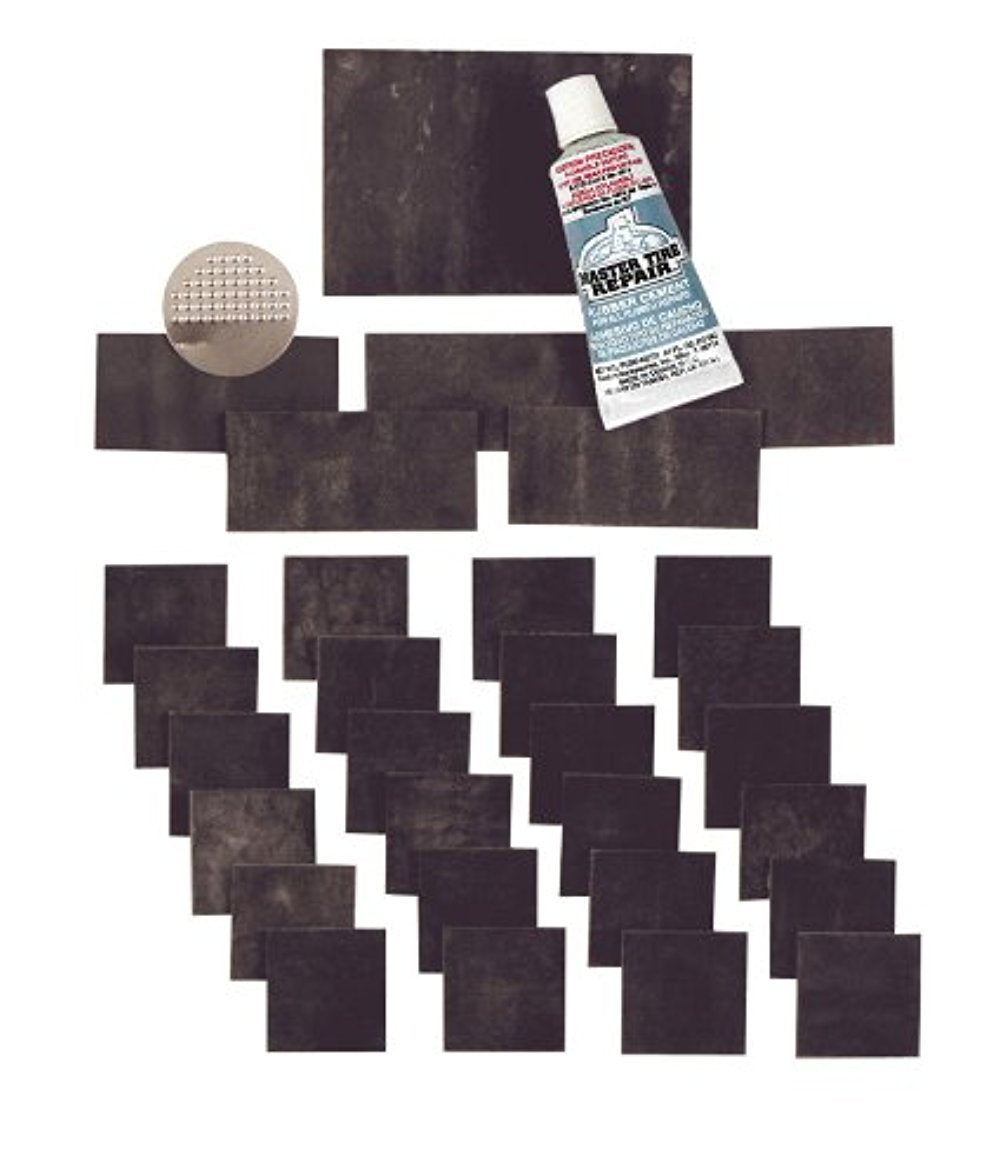 Custom Accessories 24448 Deluxe Rubber Patch Kit, 32 piece tire repair kit