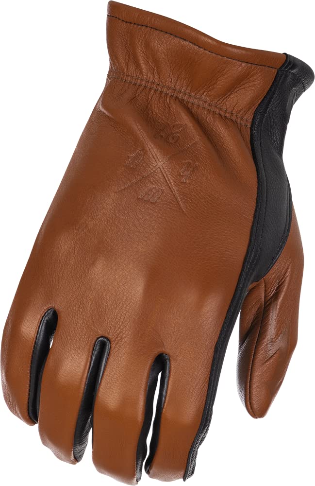 Highway 21 Mens Motorcycle Louie Gloves (Black/Tan, X-Large)