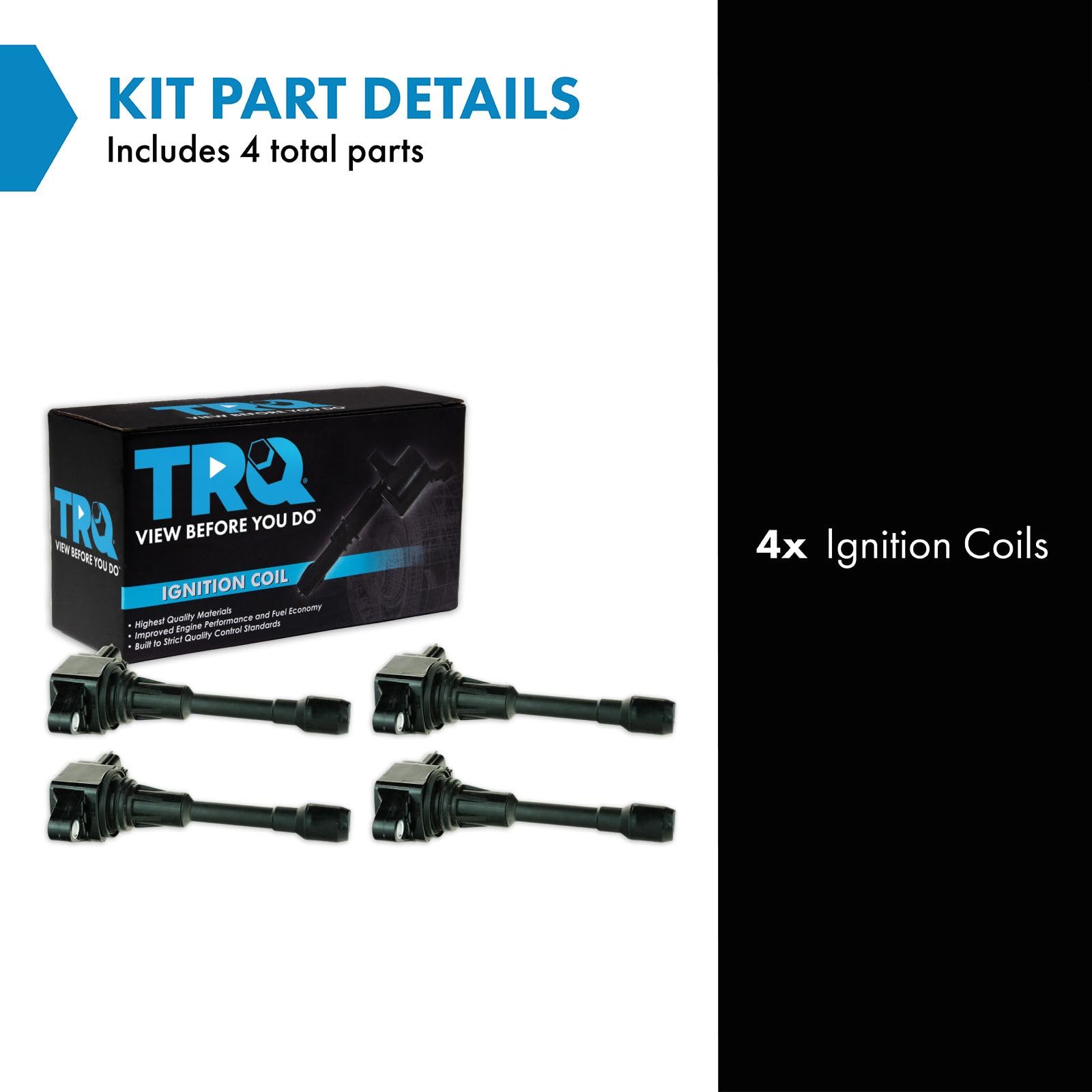 Trq Ignition Coil Set Compatible With 2014-2015 Infiniti Qx60 2007-2018 Nissan Altima 2009-2014 Cube 2013-2021 Nv200 2014 Pathfi