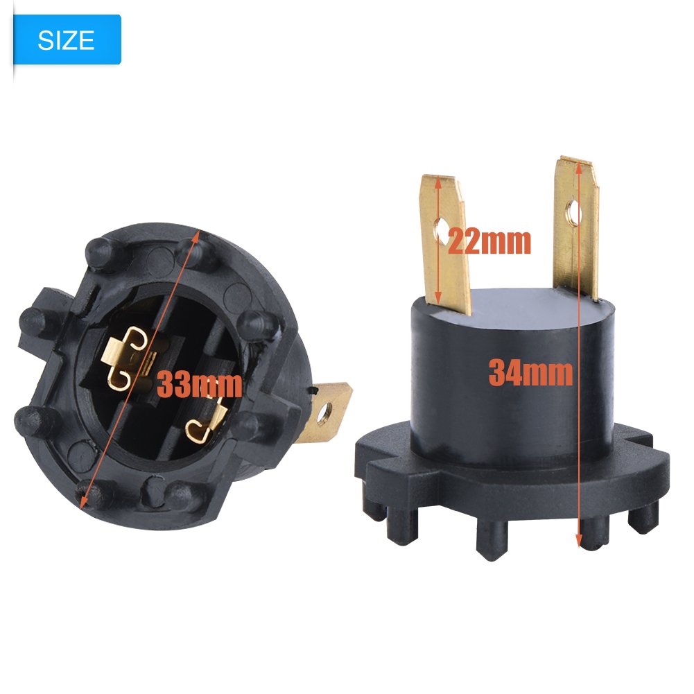 2 pcs Headlight Socket Bulb Holder B28V510A3 for Mazda 3/5 /323, ER6-F 2012/2015, SL1000 Falco 2001/2005