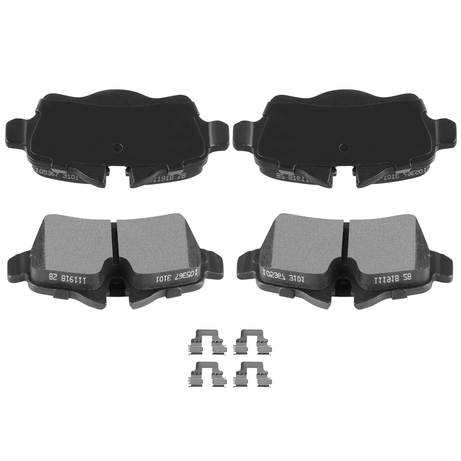 Automuto 4Pcs Rear Semi-Metallic Disc Brake Pads Set D1309 For Mini Cooper 2007-2015