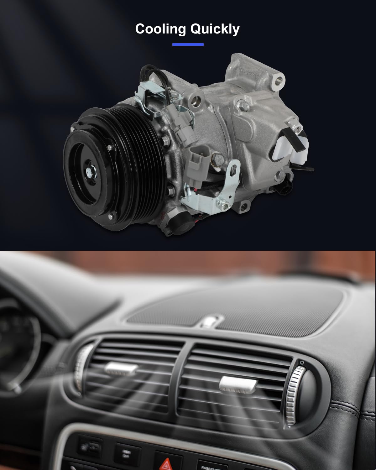 Eccpp A/C Compressor With Clutch 2007-2013 For Lexus Es350 For Toyota Sienna Venza 3.5L Fast Cooling Ac Compressor