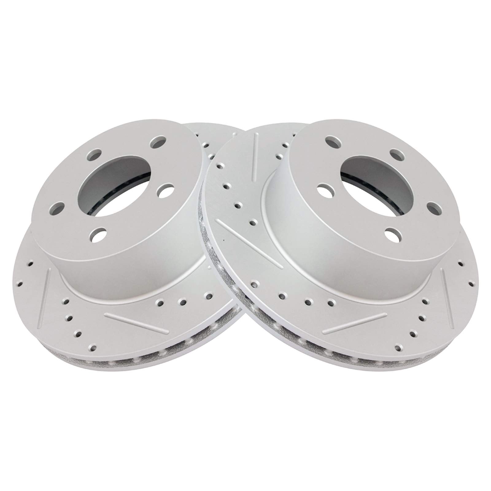 Trq Front Performance Brake Rotors Set Vented Premium G-Coated Compatible With 1990-1998 Jeep Cherokee 1990-1992 Comanche 1993-1